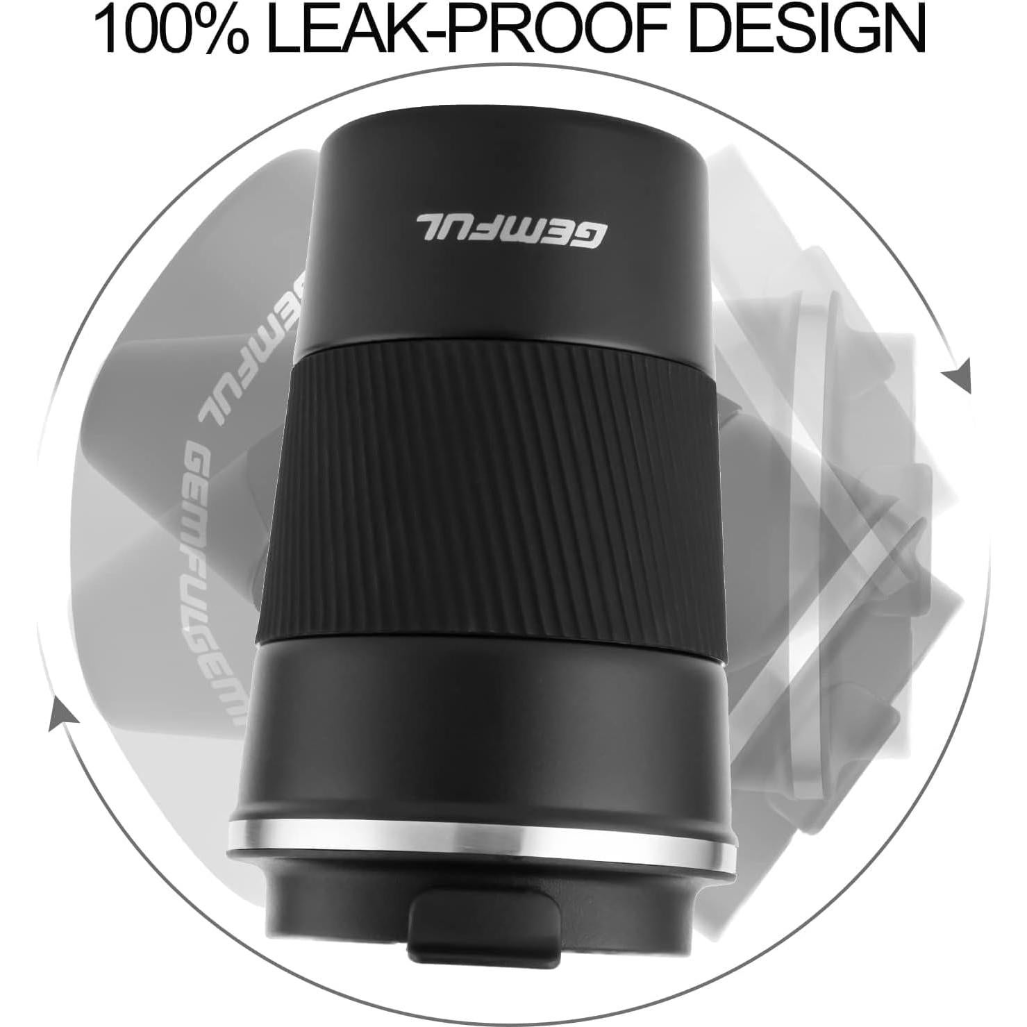 Taza de Café de Viaje GEMFUL 17oz Acero Inoxidable Aislada