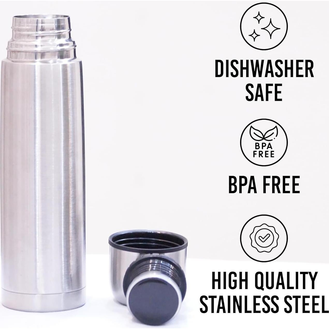 Termo de Café Fijoo Acero Inoxidable 1000ml Aislante Triple Pared