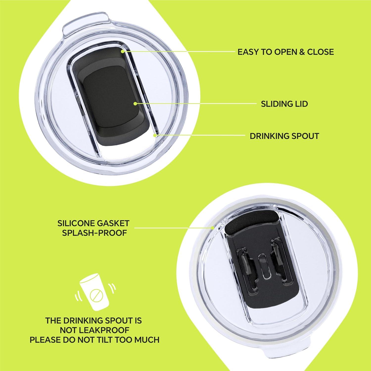 Taza de Café Aislada Ideus 20 oz Acero Inoxidable Verde Manzana