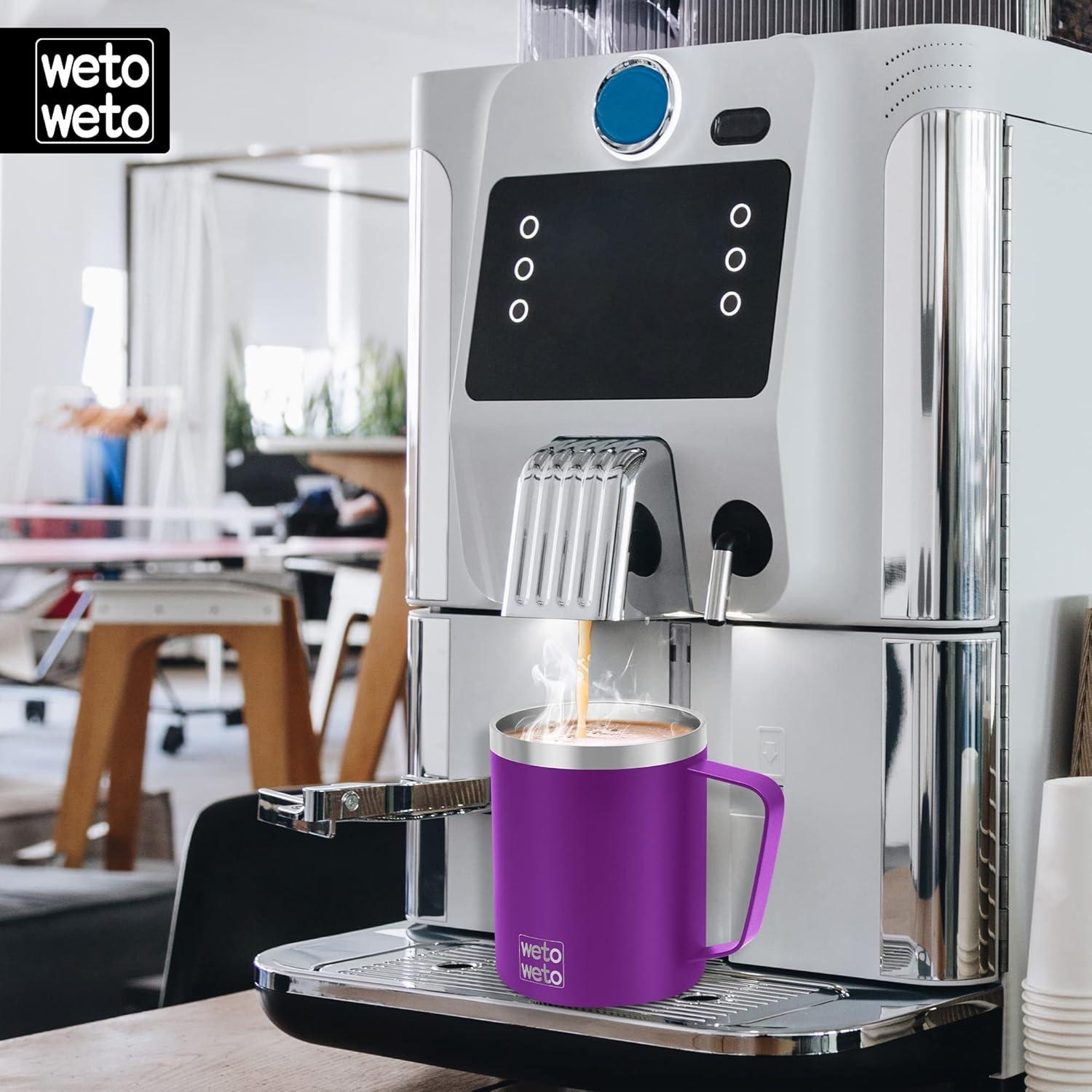 Taza de Café Aislada WETOWETO 396.9 ml Color Púrpura