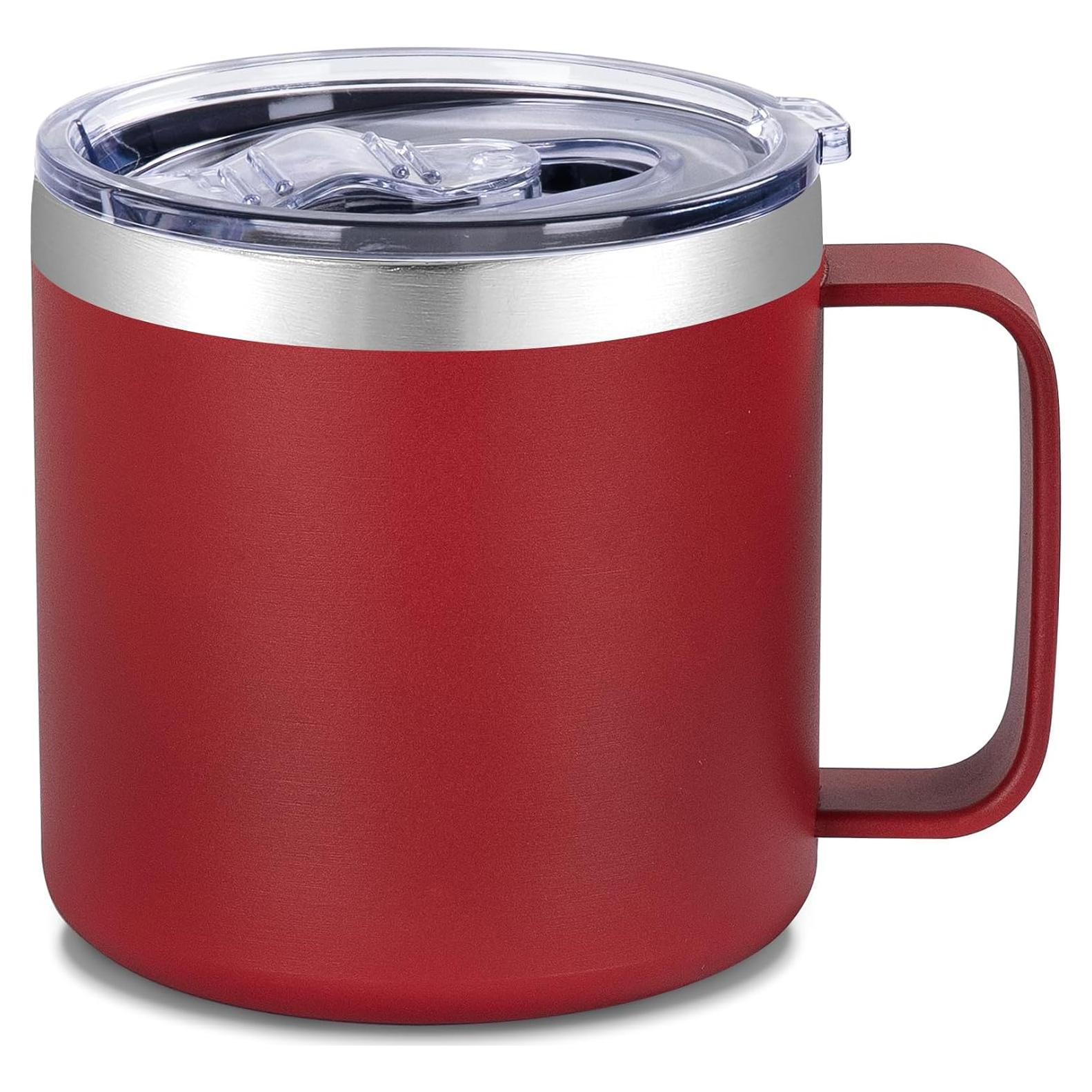 Taza de Café Aislada VEGOND 414 ml Acero Inoxidable Roja