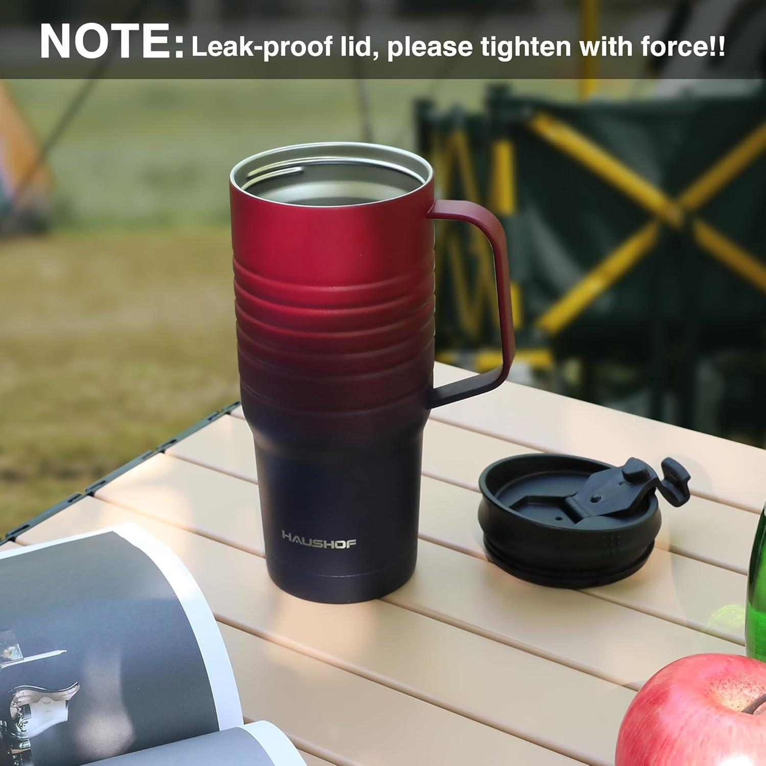 Taza de Viaje HAUSHOF 24 oz Acero Inoxidable Aislada