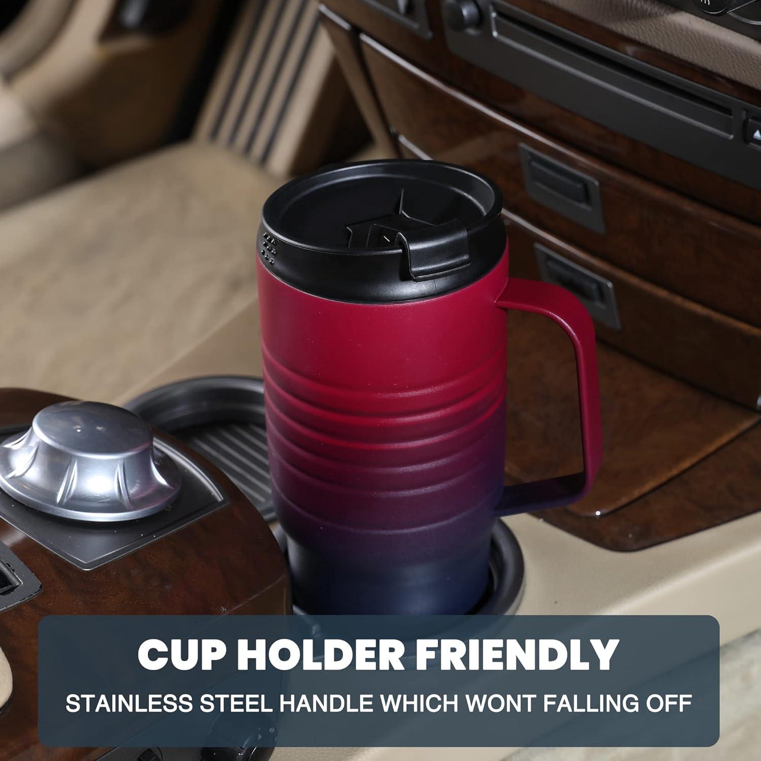 Taza de Viaje HAUSHOF 24 oz Acero Inoxidable Aislada