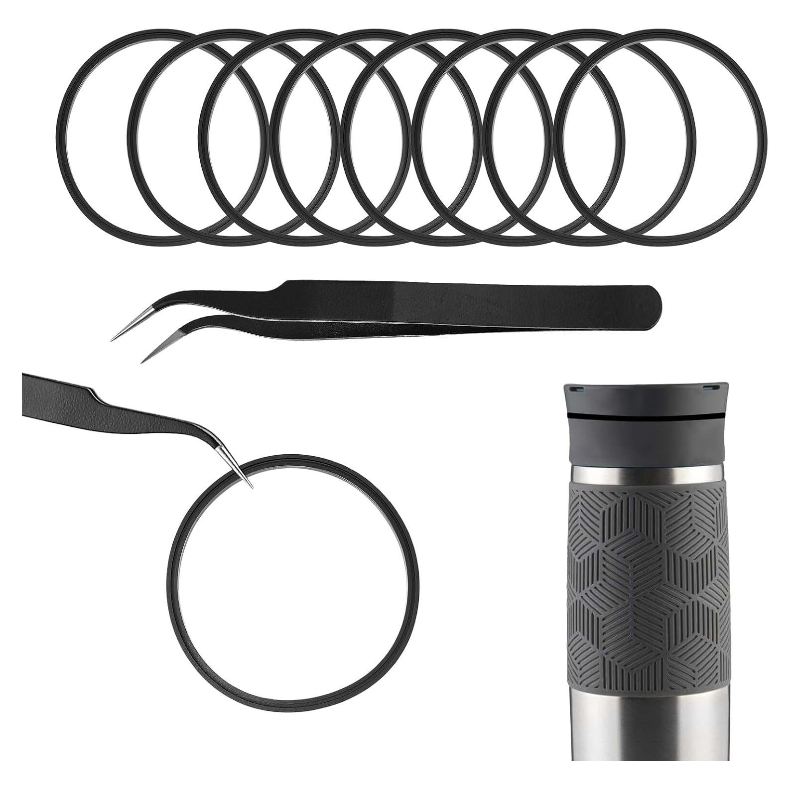 8 Anillos de Sellado de Silicona Abeillo para Tazas Contigo 16oz y 20oz