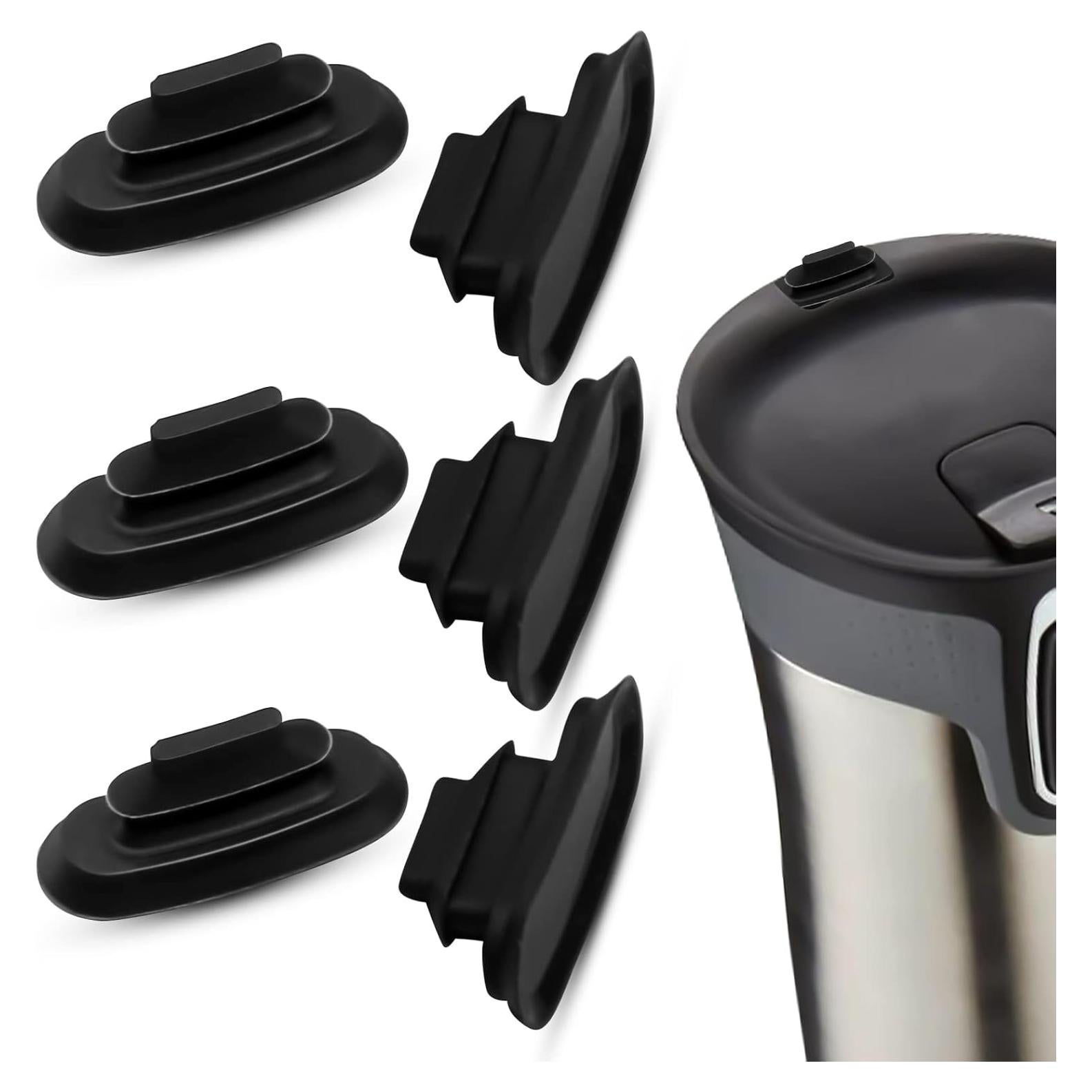 6 Tapones de Goma para Taza Contigo West Loop - Silicona Negra