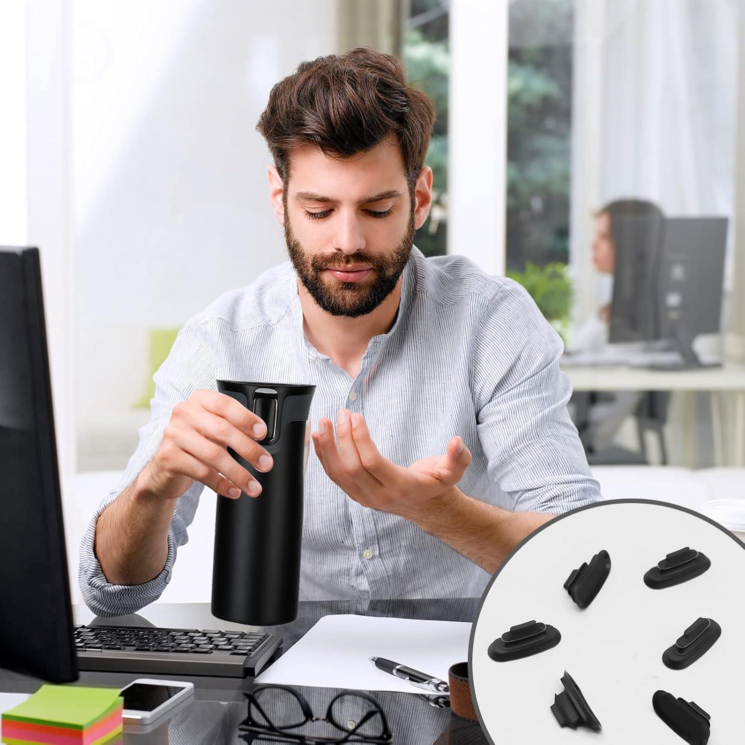 6 Tapones de Goma para Taza Contigo West Loop - Silicona Negra