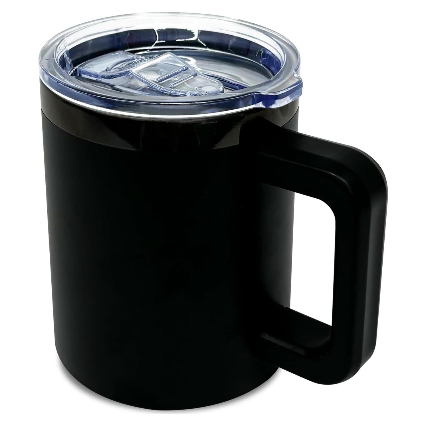 Taza de Café Aislada FunTrans 10 oz Acero Inoxidable Negro