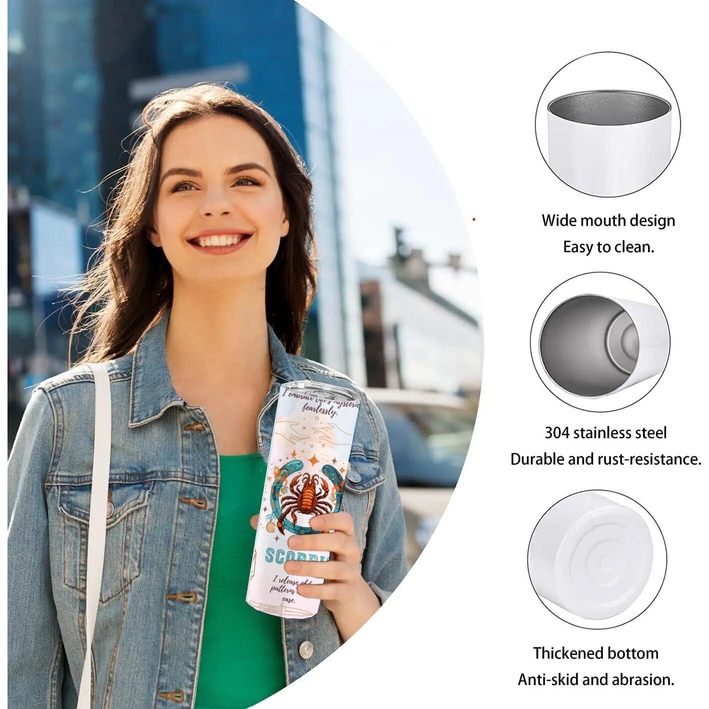 Taza de Acero Inoxidable 20oz TUMBTU Escorpio Colorido