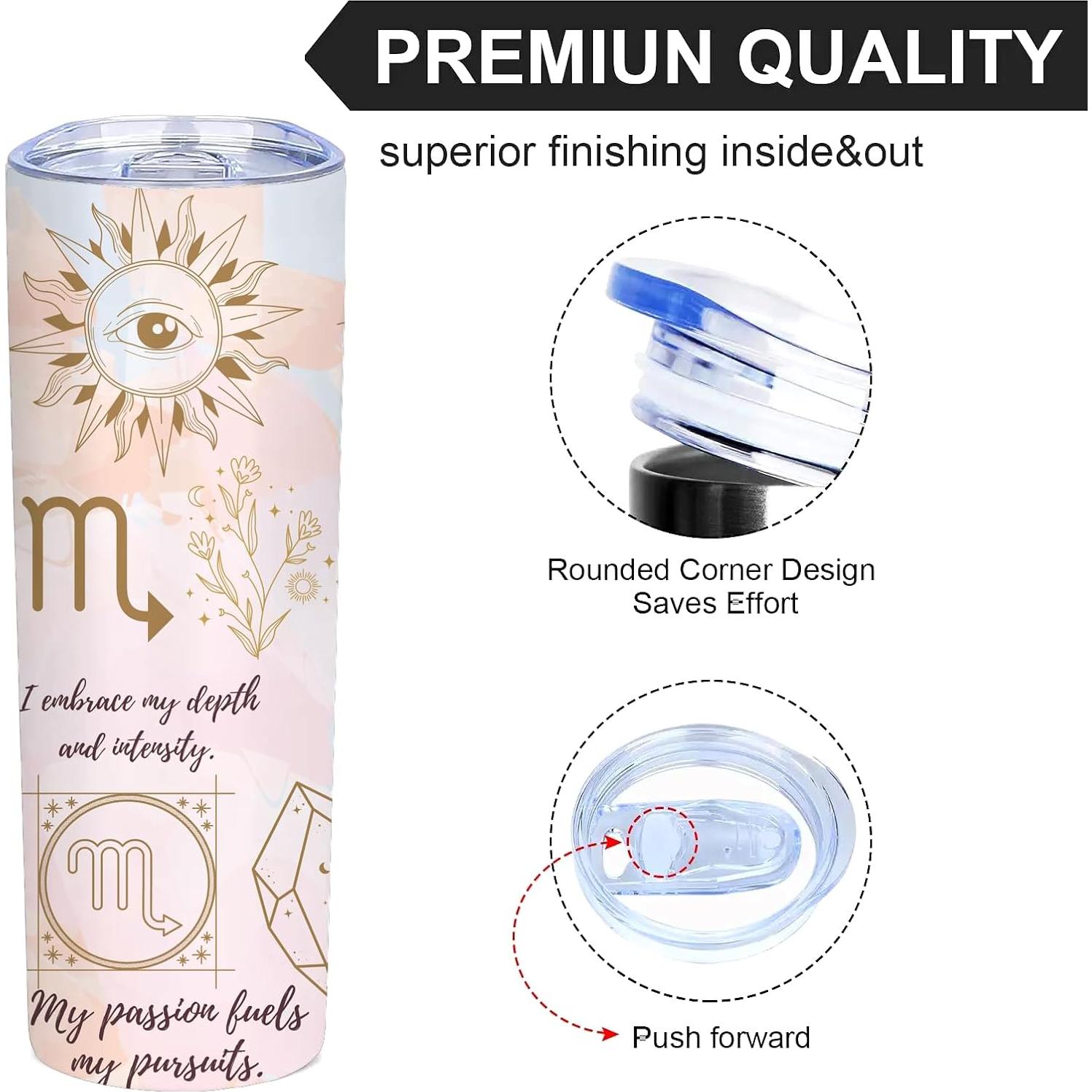 Taza de Acero Inoxidable 20oz TUMBTU Escorpio Colorido