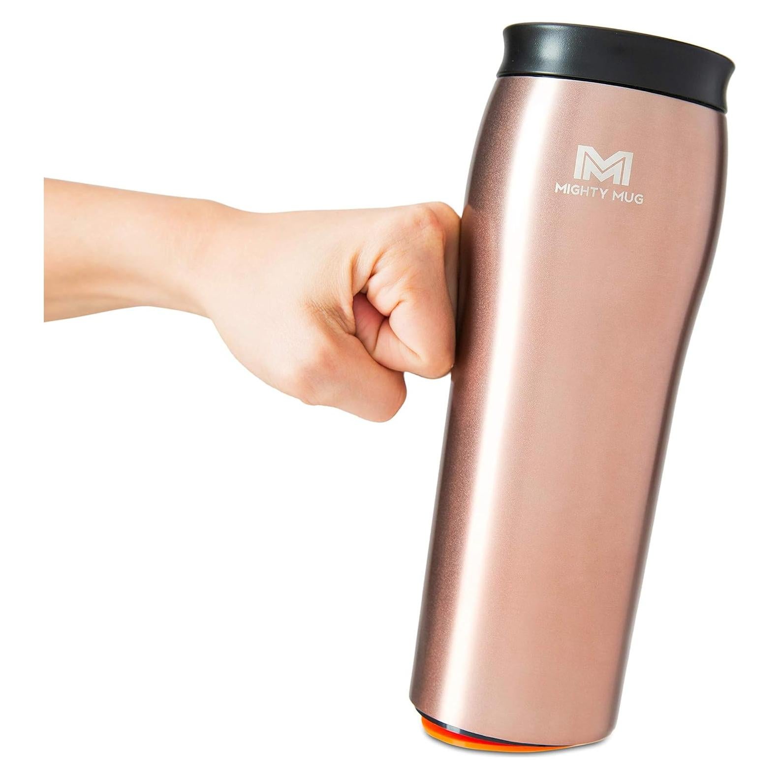 Mighty Mug Taza Involteable 16oz Oro Rosa Aislada