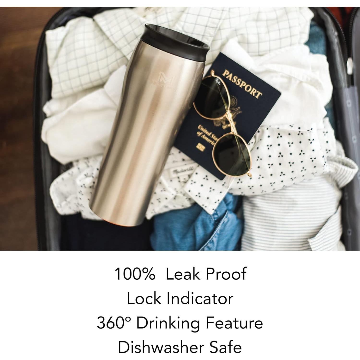 Mighty Mug Taza Involteable 16oz Oro Rosa Aislada