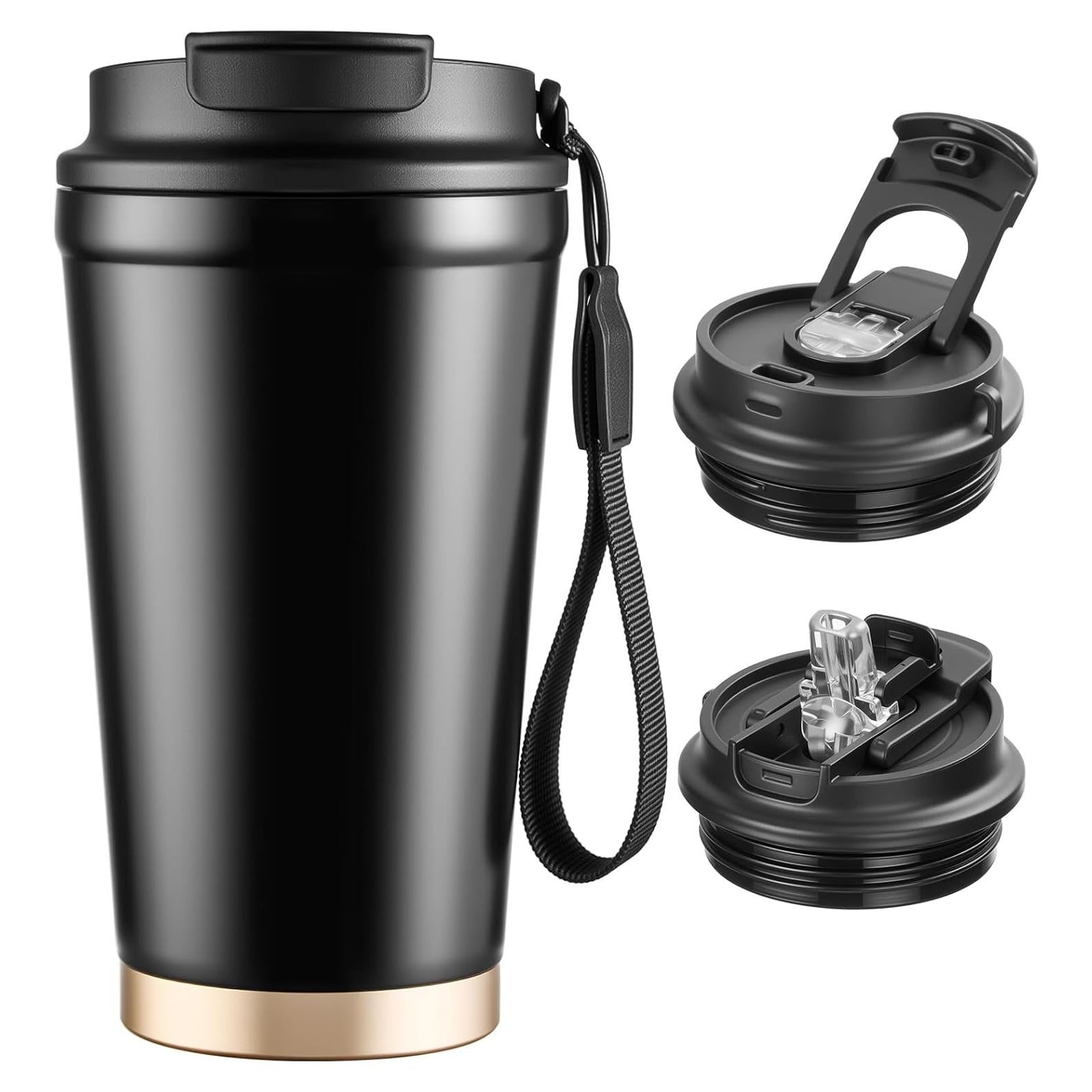 Taza de Café de Viaje Aislada Ratrabas 0.38L Negra