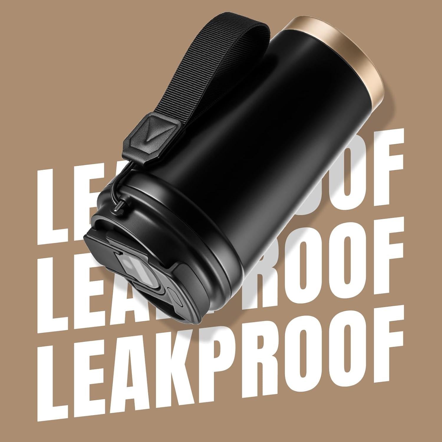 Taza de Café de Viaje Aislada Ratrabas 0.38L Negra