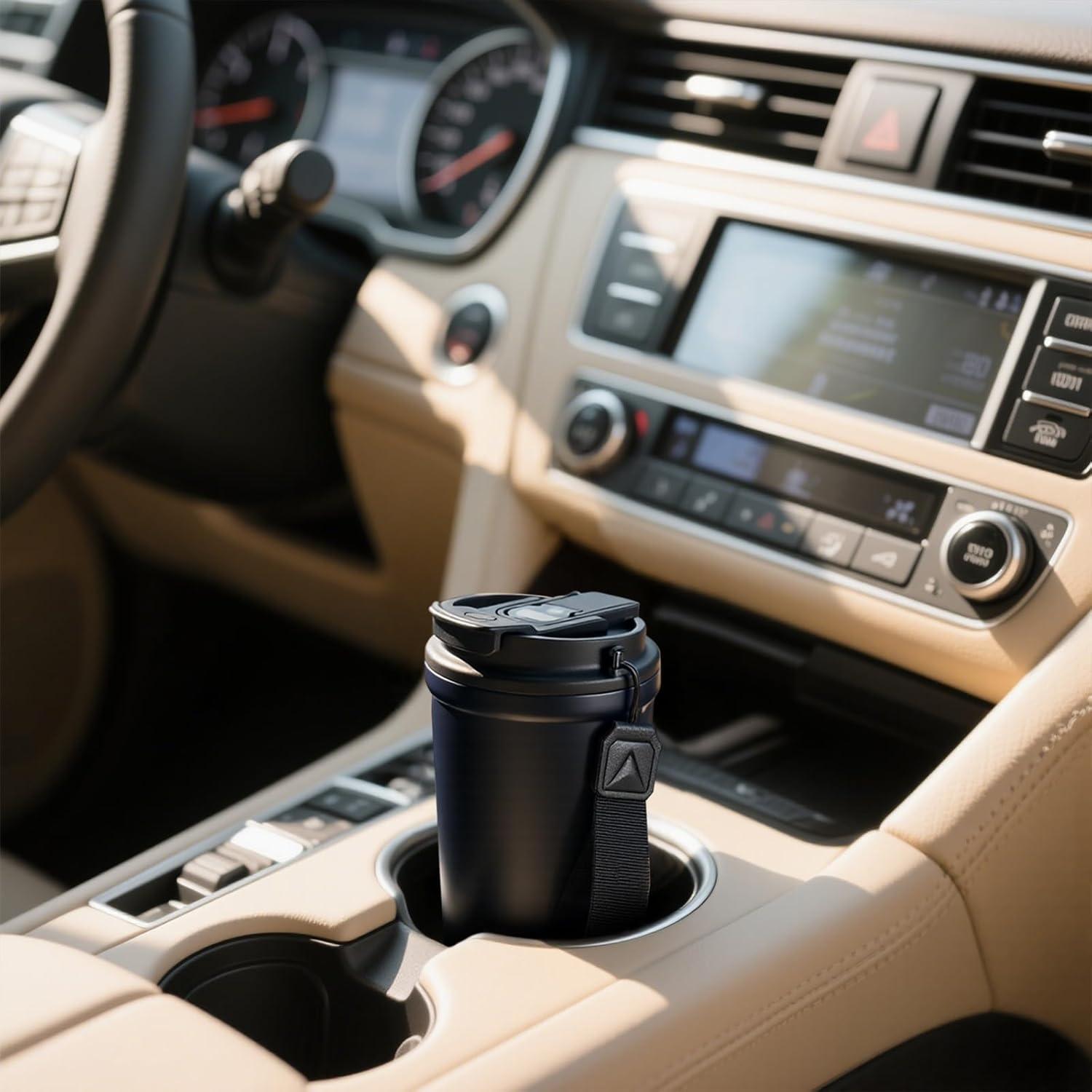 Taza de Café de Viaje Aislada Ratrabas 0.38L Negra