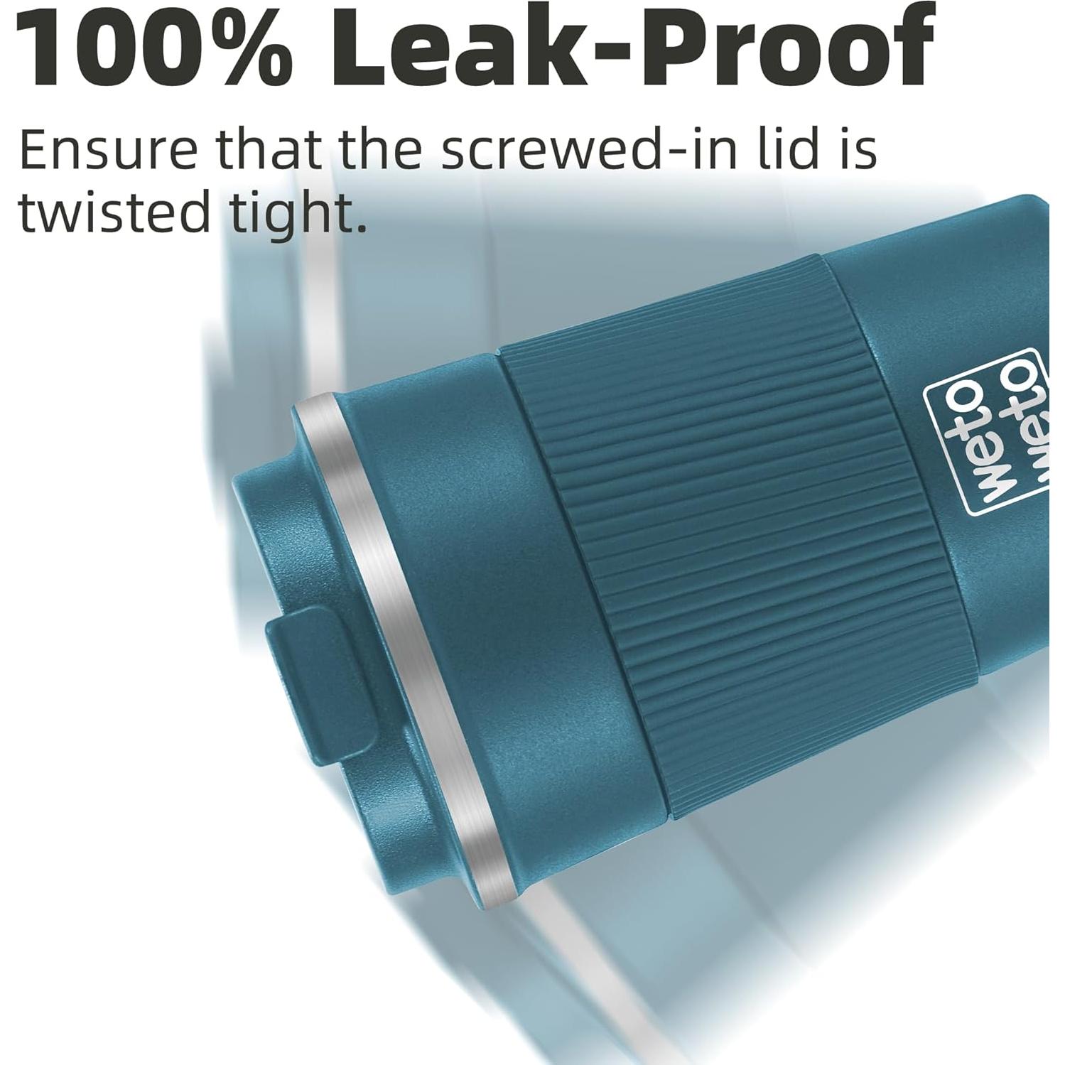 Vaso de Café Aislado WETOWETO 12oz Acero Inoxidable Azul