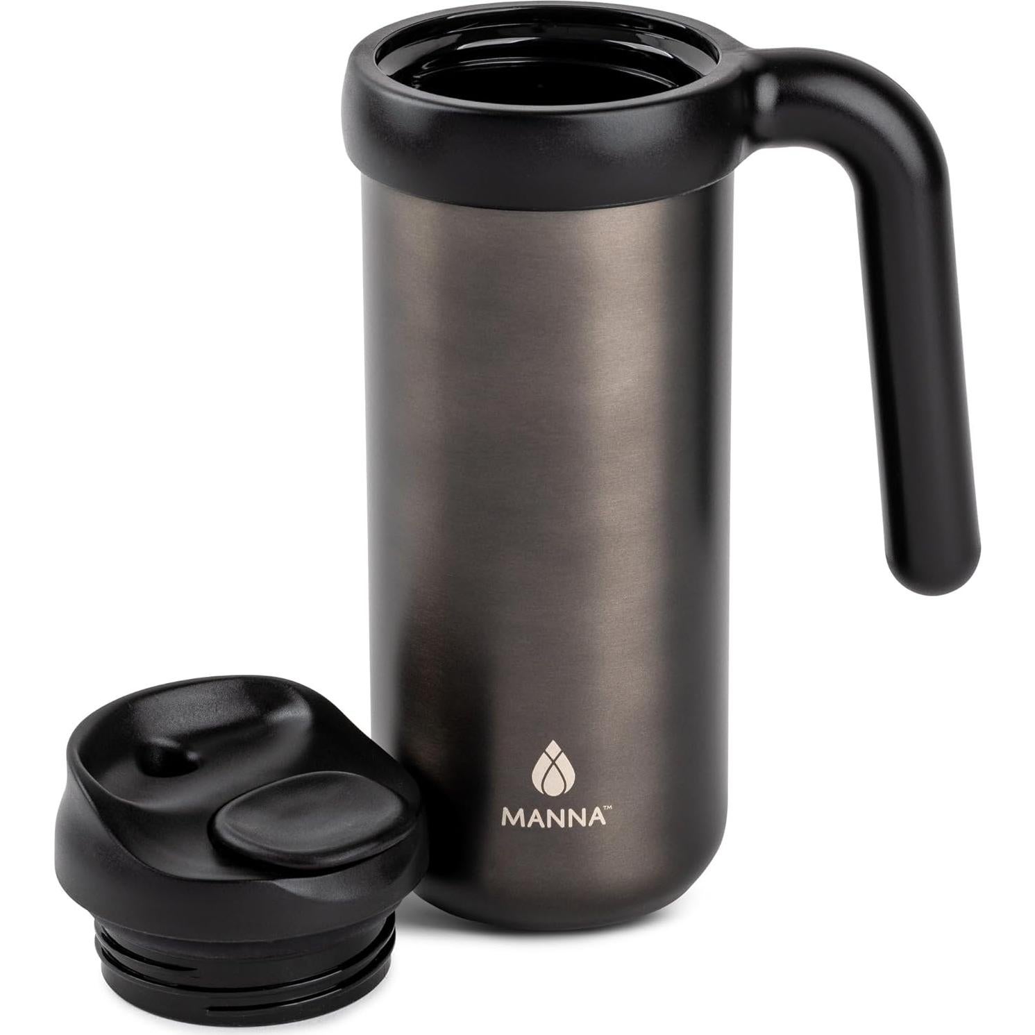 Taza de Viaje Aislada Manna 16 Oz Doble Pared Negro