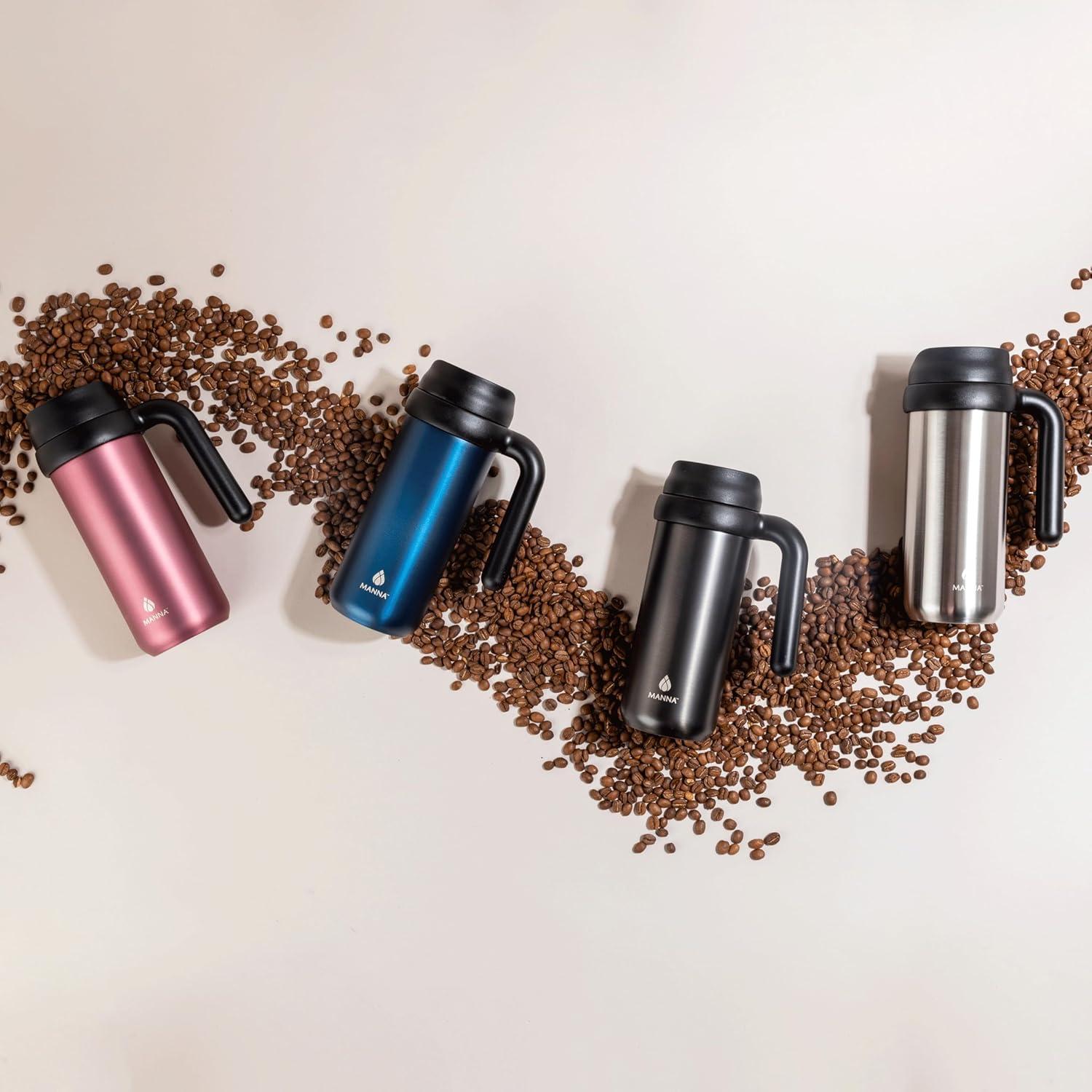 Taza de Viaje Aislada Manna 16 Oz Doble Pared Negro