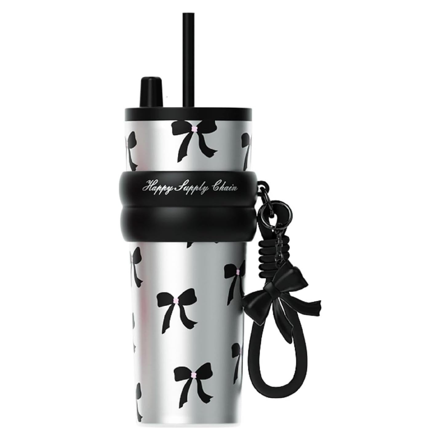 Taza de Acero Inoxidable 24 oz SDGA+ con Tapa y Pajilla