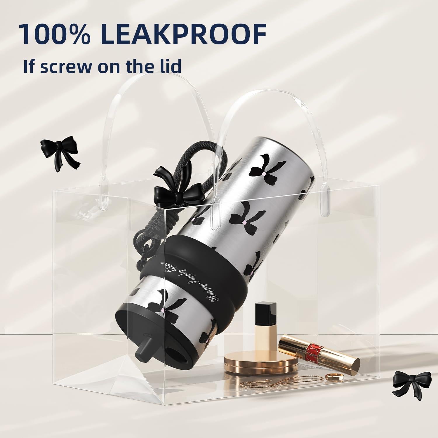 Taza de Acero Inoxidable 24 oz SDGA+ con Tapa y Pajilla