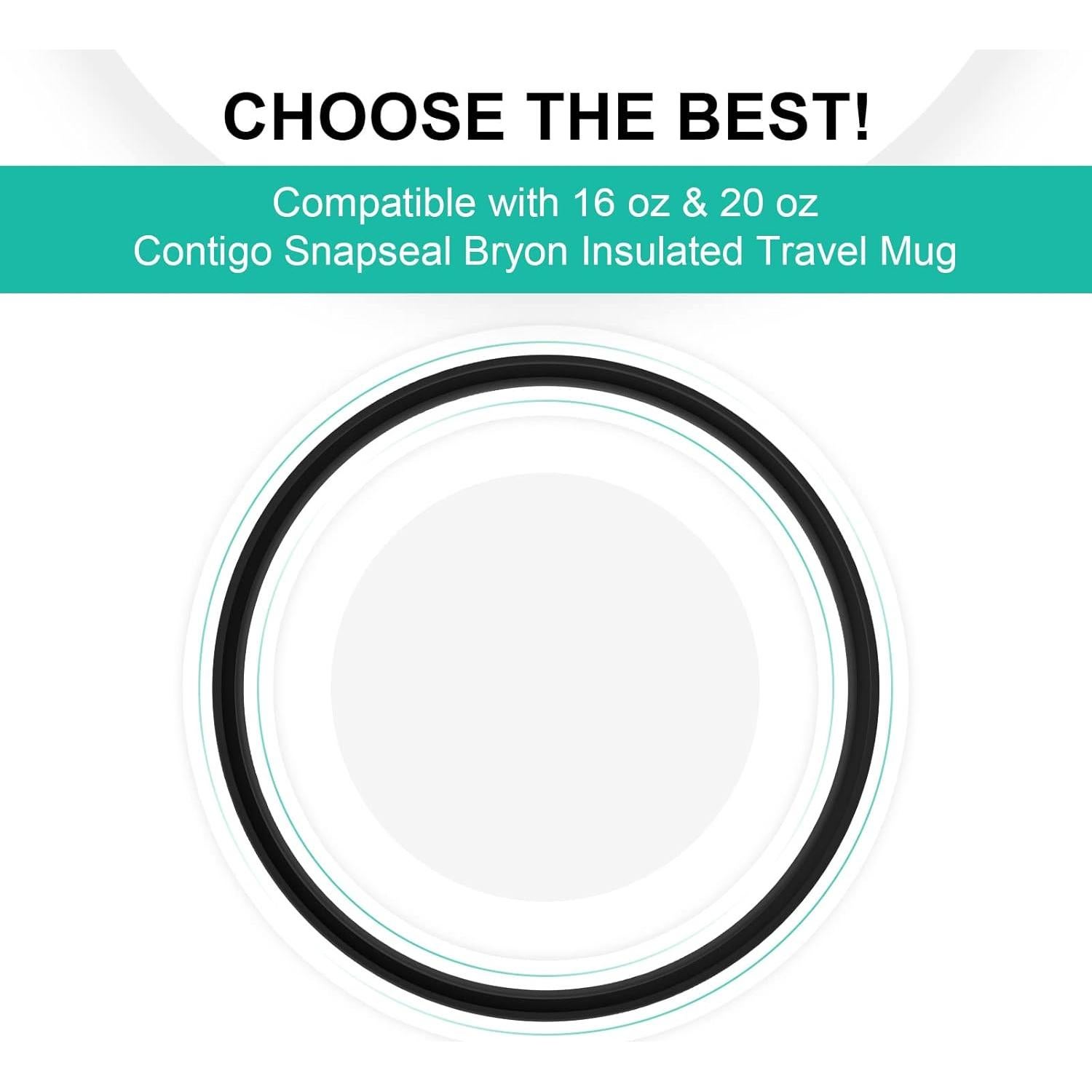 6 Juntas de Reemplazo Silicona Contigo Snapseal 16oz y 20oz