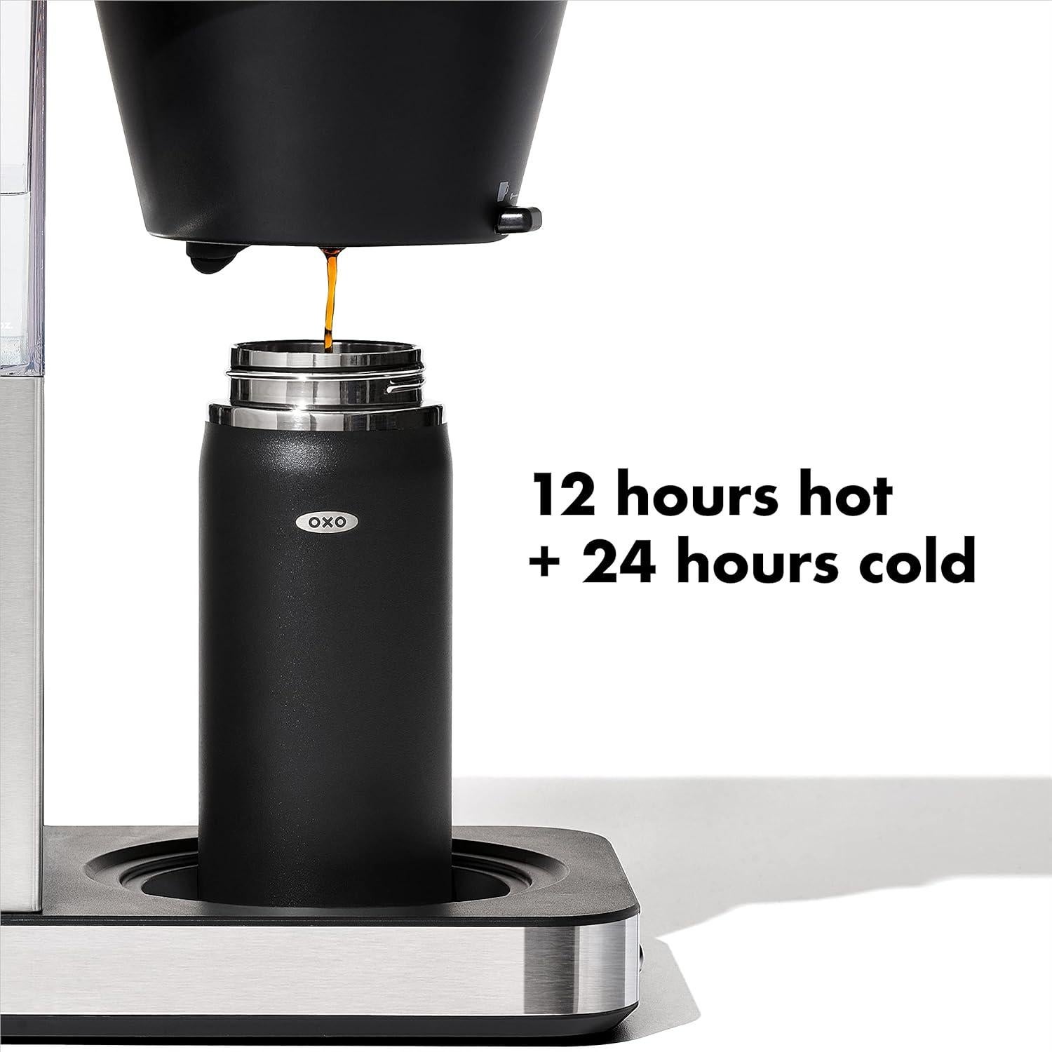 Taza Térmica OXO 473ml Acero Inoxidable Onyx con Tapa