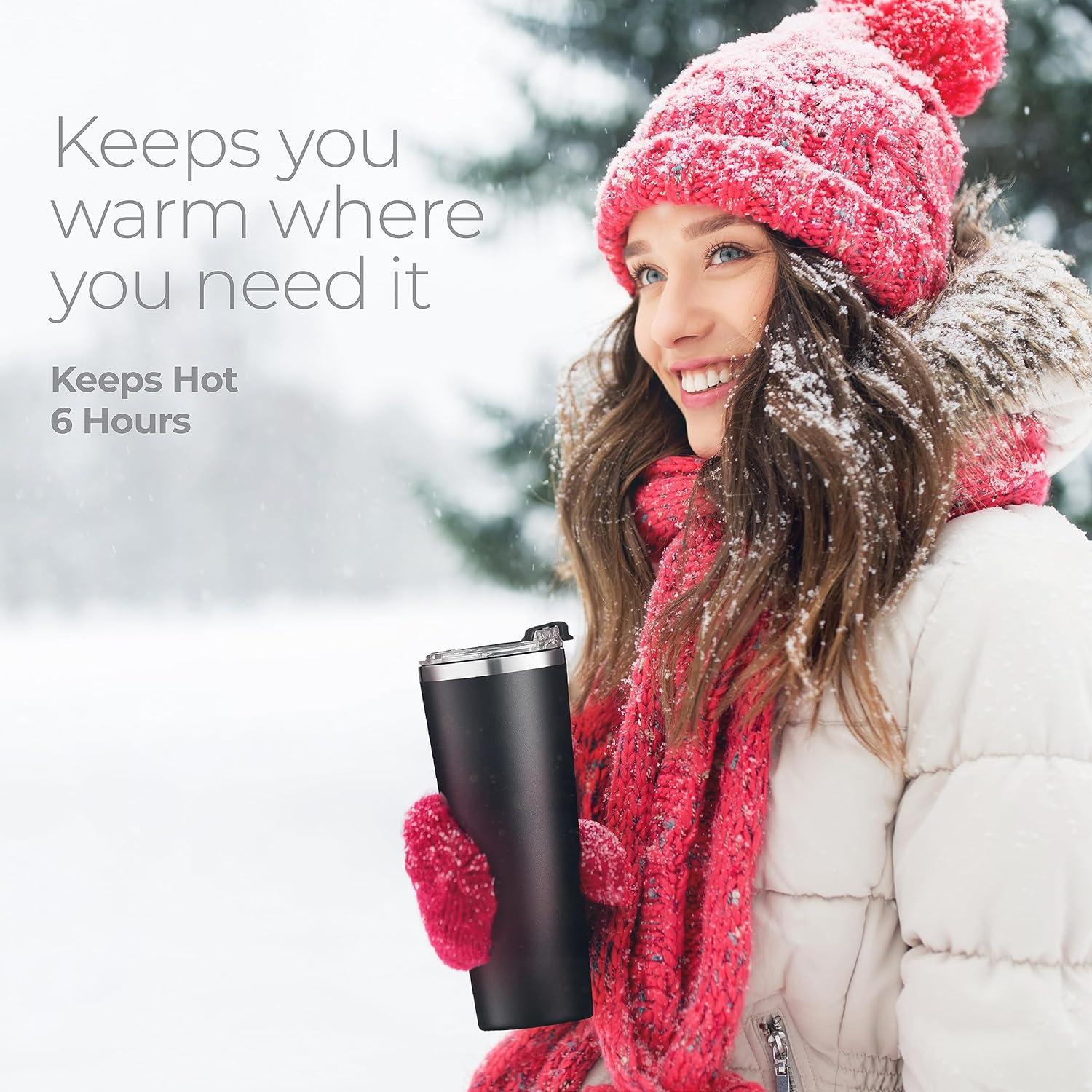 Vaso Aislado SIPX 22oz Negro - Acero Inoxidable Reutilizable