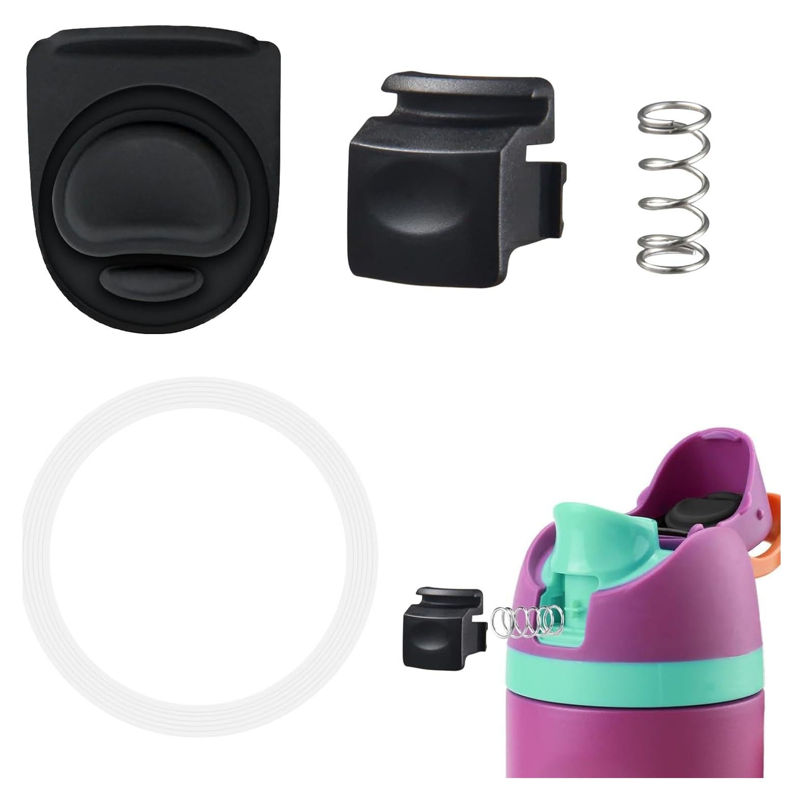 Replacement Button & Stopper Compatible with Owala FreeSip 24oz 32oz, BPA-Free Water Bottle Seal Ring Lid Mouth Push Switch Top Cap Seal Stopper Replacement Parts for Owala 19/24/32/40oz Accessories