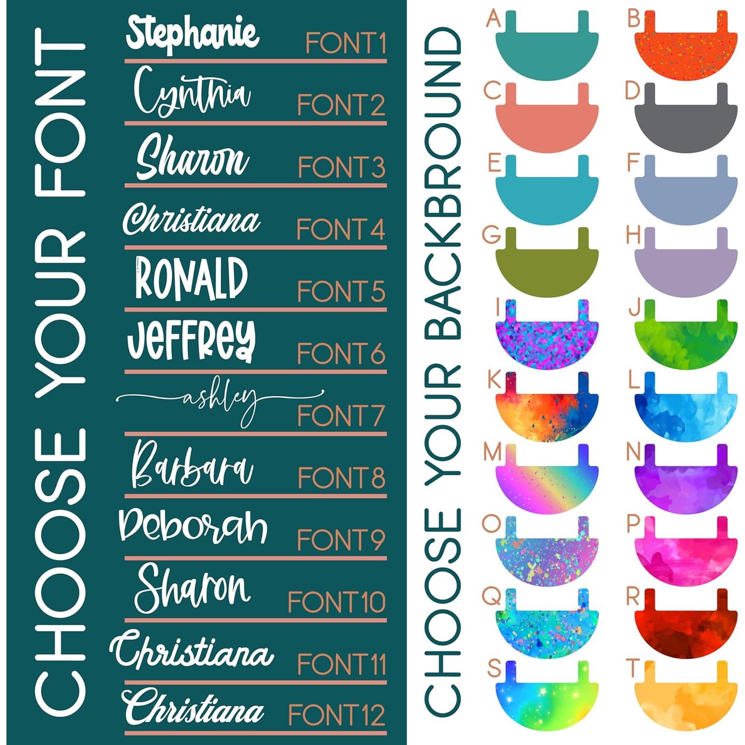 Placa de Nombre Personalizada Owala 24oz 32oz 40oz - 20 Colores