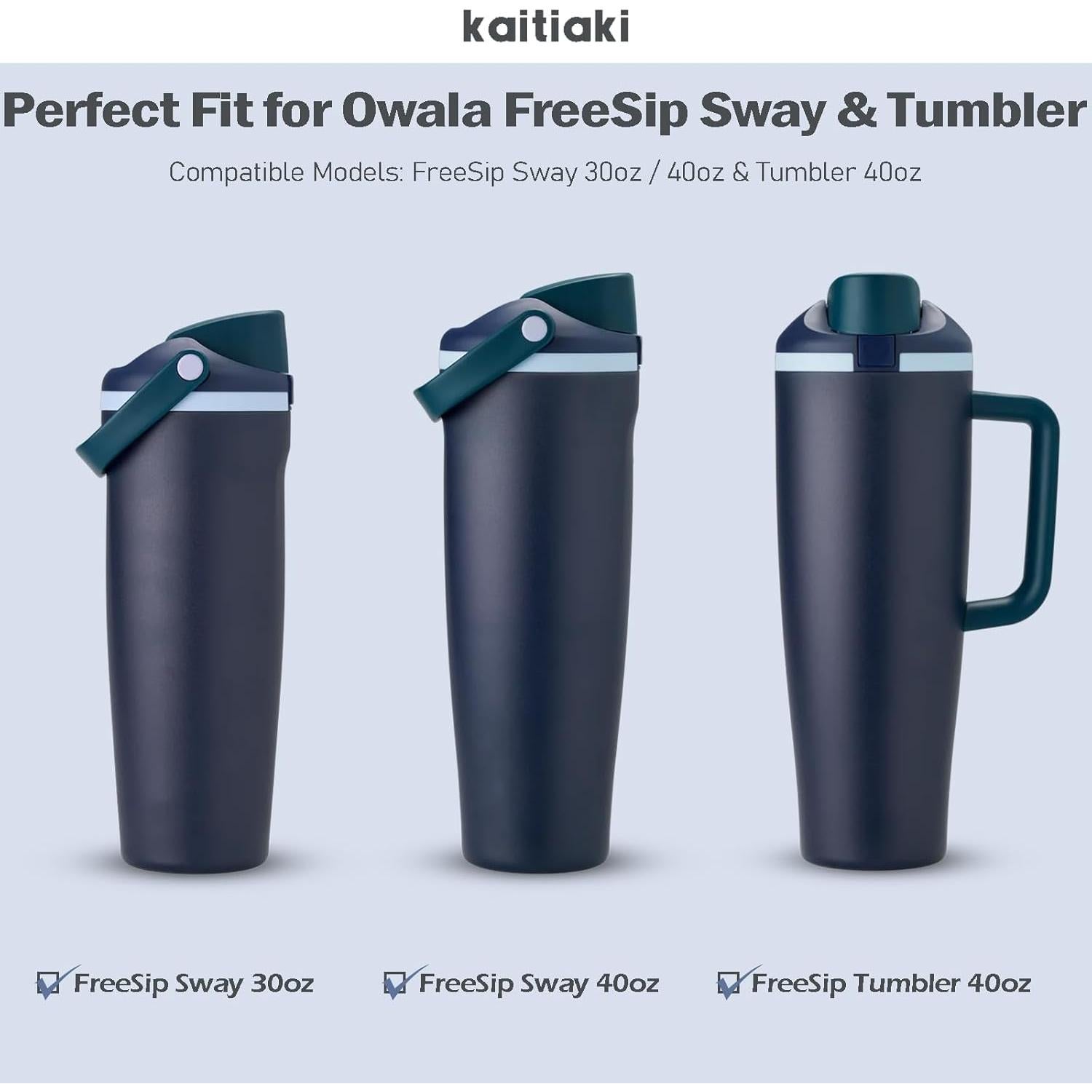 Juego de Tapones y Anillos de Silicona Kaitiaki para Owala 887ml 1183ml