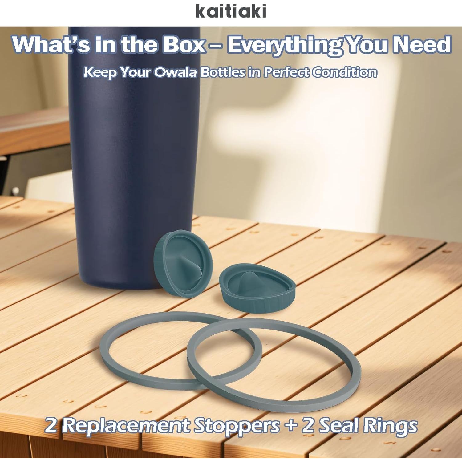 Juego de Tapones y Anillos de Silicona Kaitiaki para Owala 887ml 1183ml