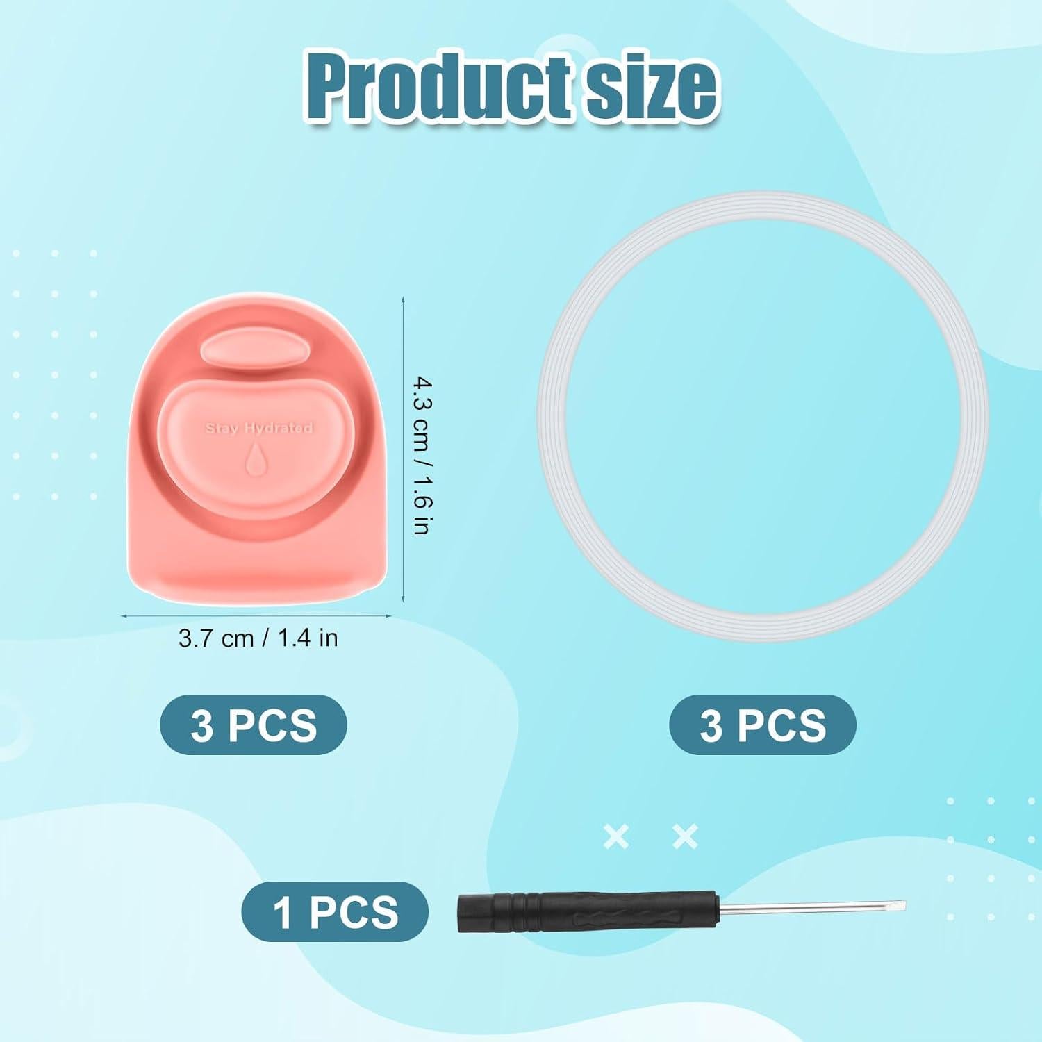 3 Tapones de Silicona y Anillos de Sello BOXOB para Owala