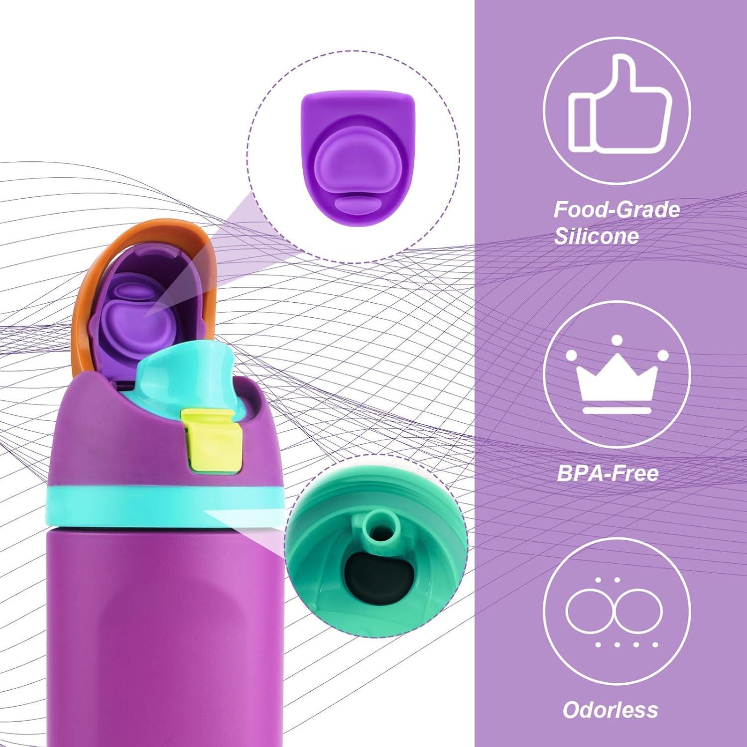 4 Tapones y Círculos de Sello Silicona PEUTIER para Botellas Owala
