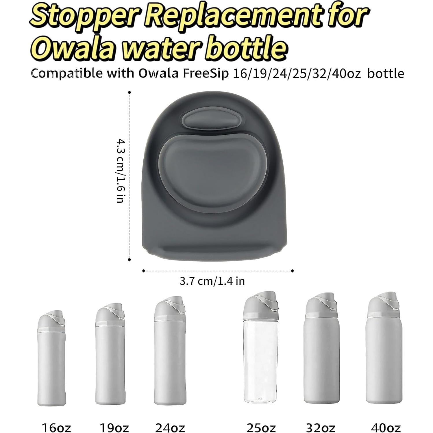 6 Tapones de Silicona Joshey para Botellas Owala Freesip 24 Oz