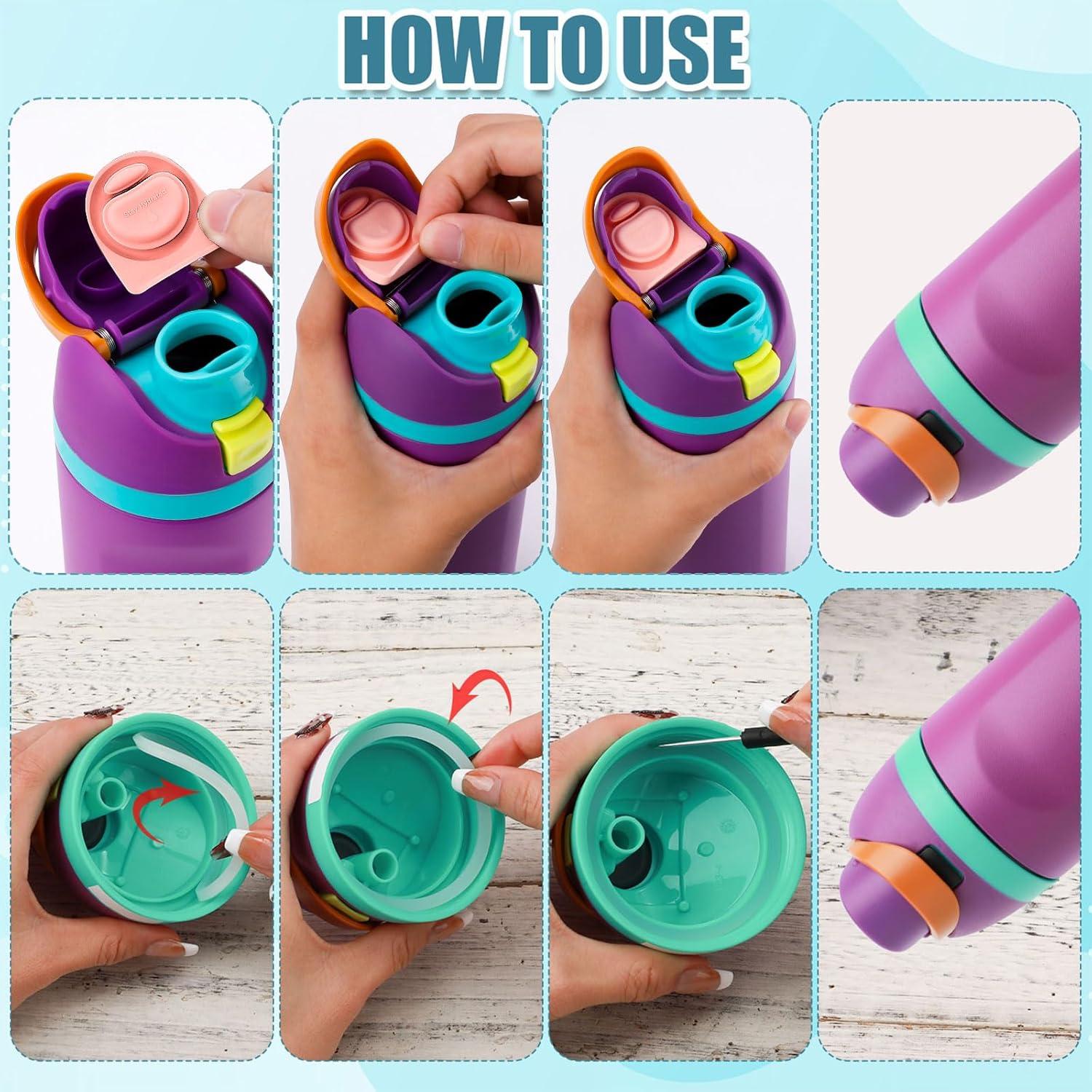 4 Tapones y 4 Anillos de Sello BOXOB para Owala 16-40oz