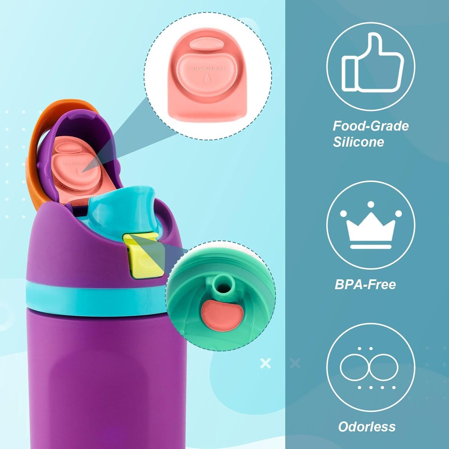 4 Tapones y 4 Anillos de Sello BOXOB para Owala 16-40oz