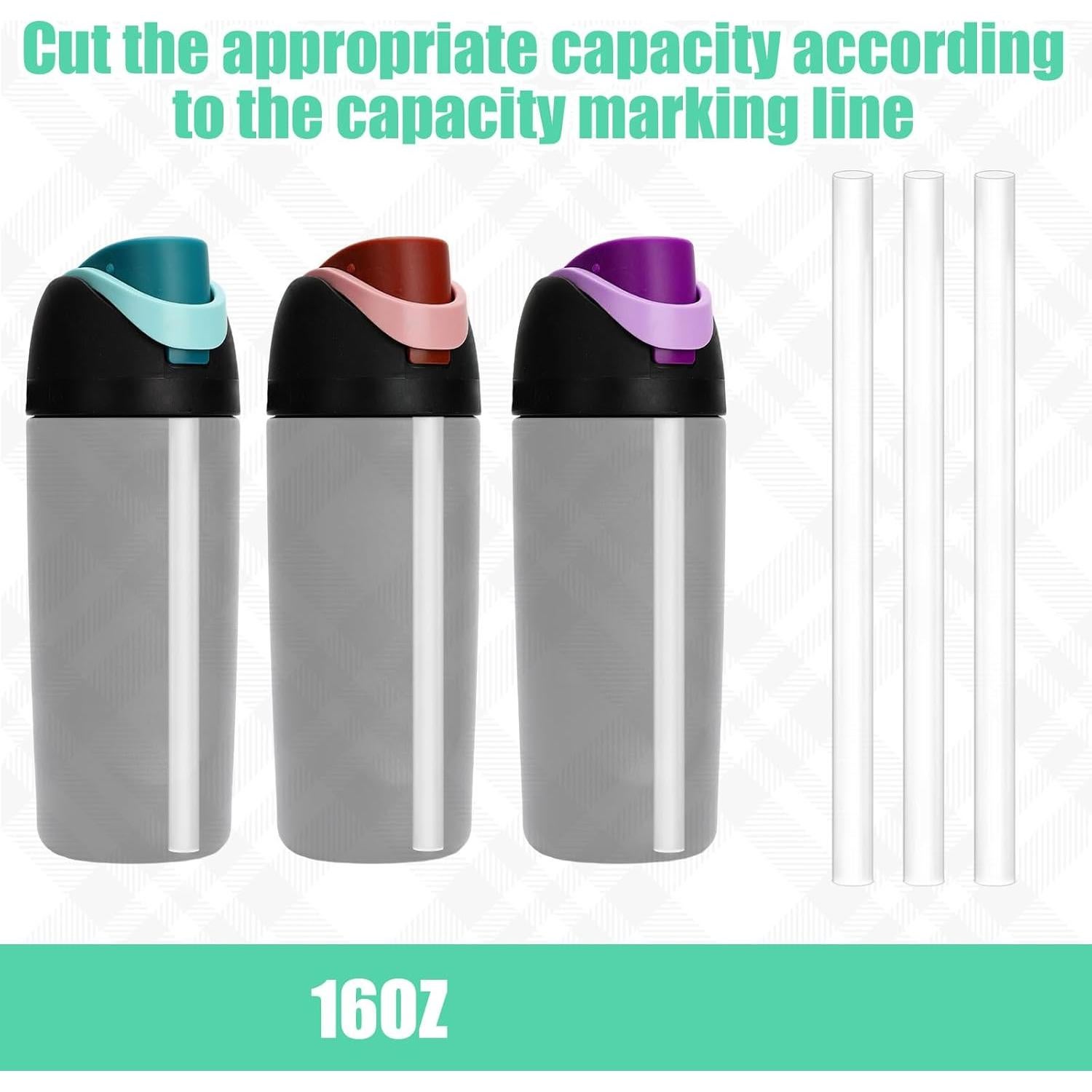 6 Pajillas Reemplazo Owala FreeSip Niños 16oz + Cepillo Limpieza