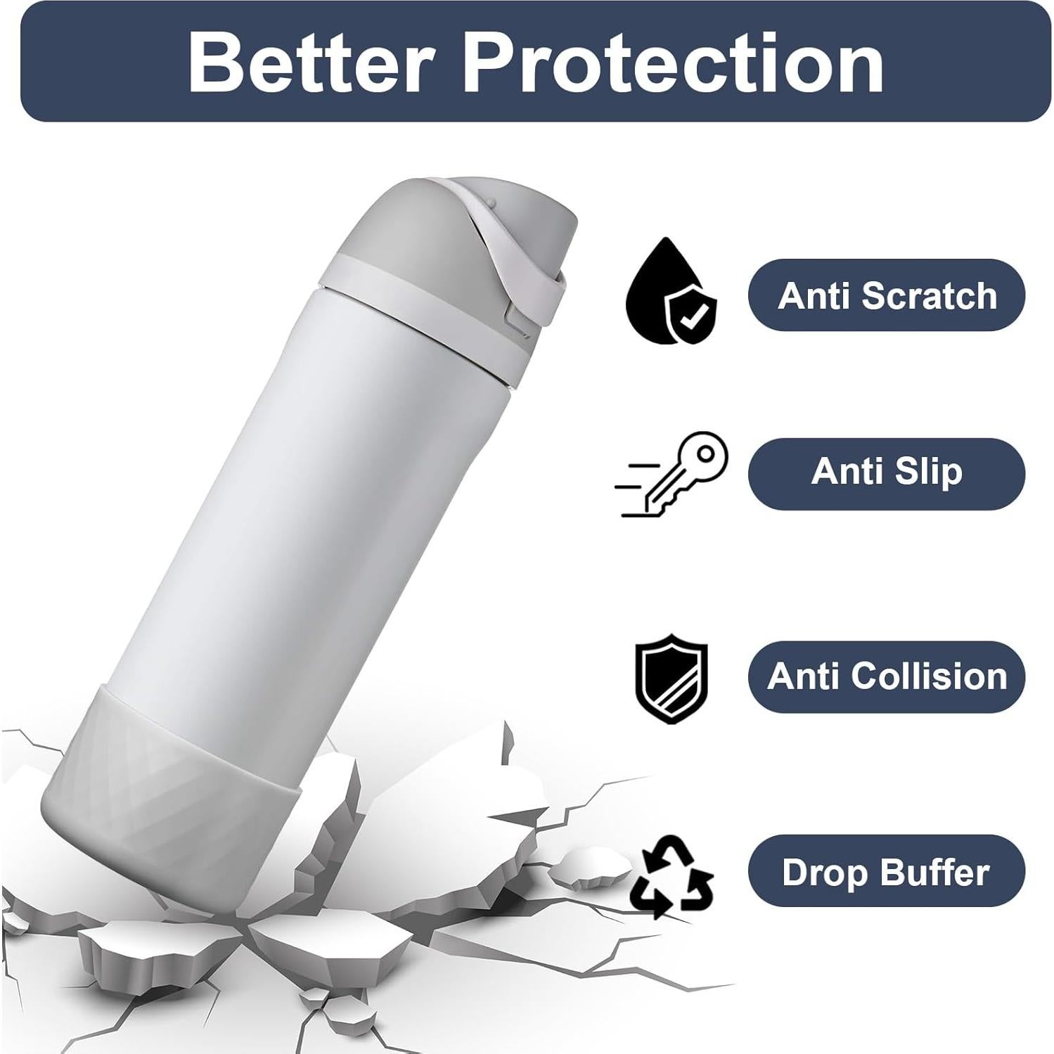 Funda de Silicona YOUCOX para Botella Owala 24 oz Antideslizante