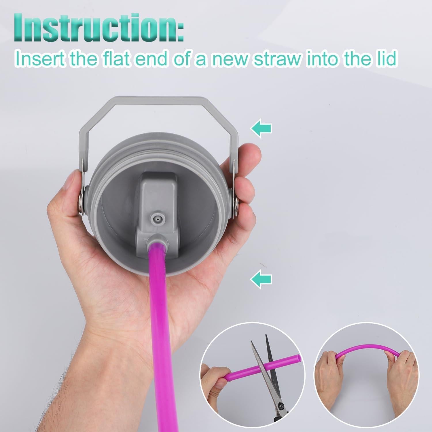 6 Popotes Reutilizables BOXOB para Botellas Owala FreeSip 23.5cm