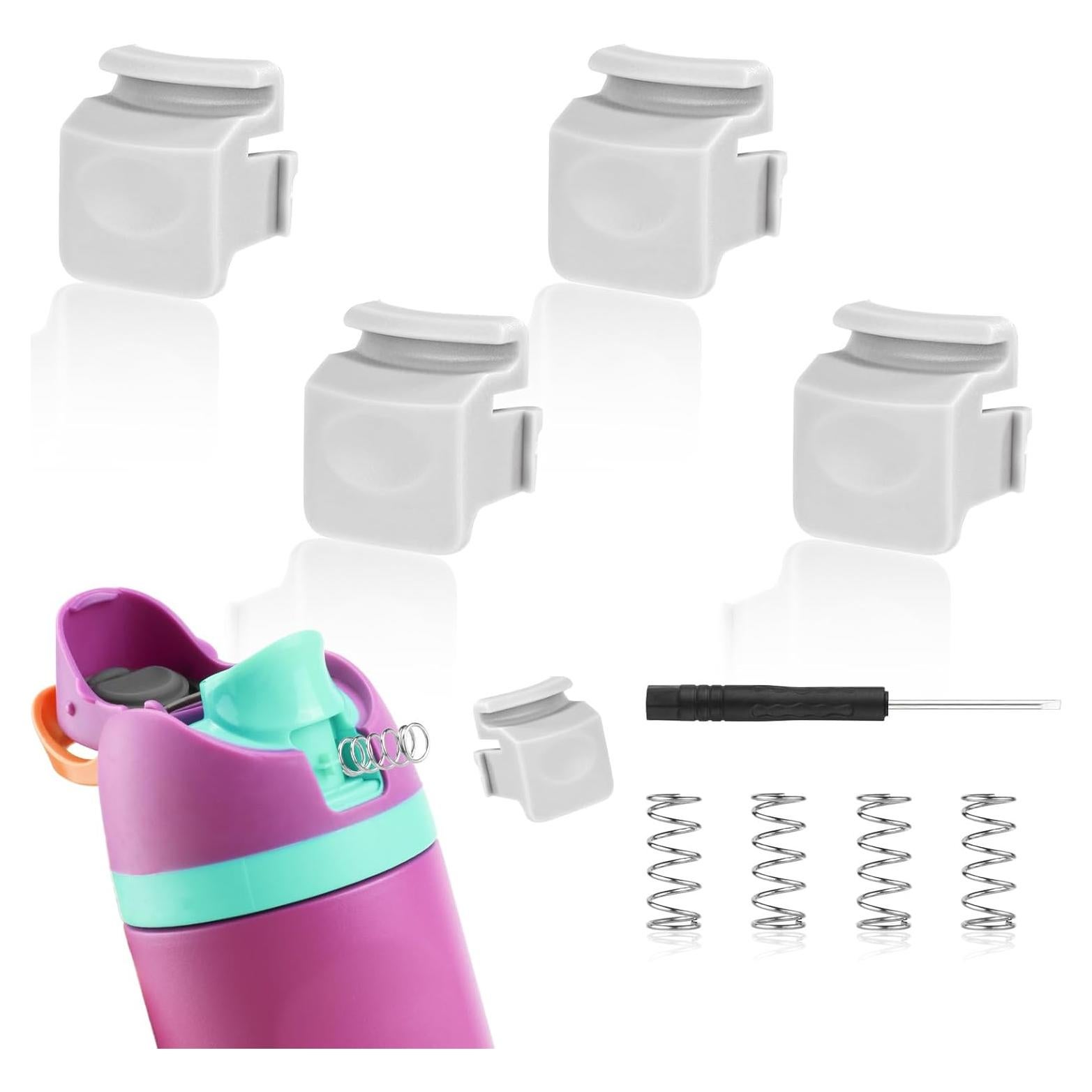 4 Piezas Botones Reemplazo Owala FreeSip 19-40oz Gris