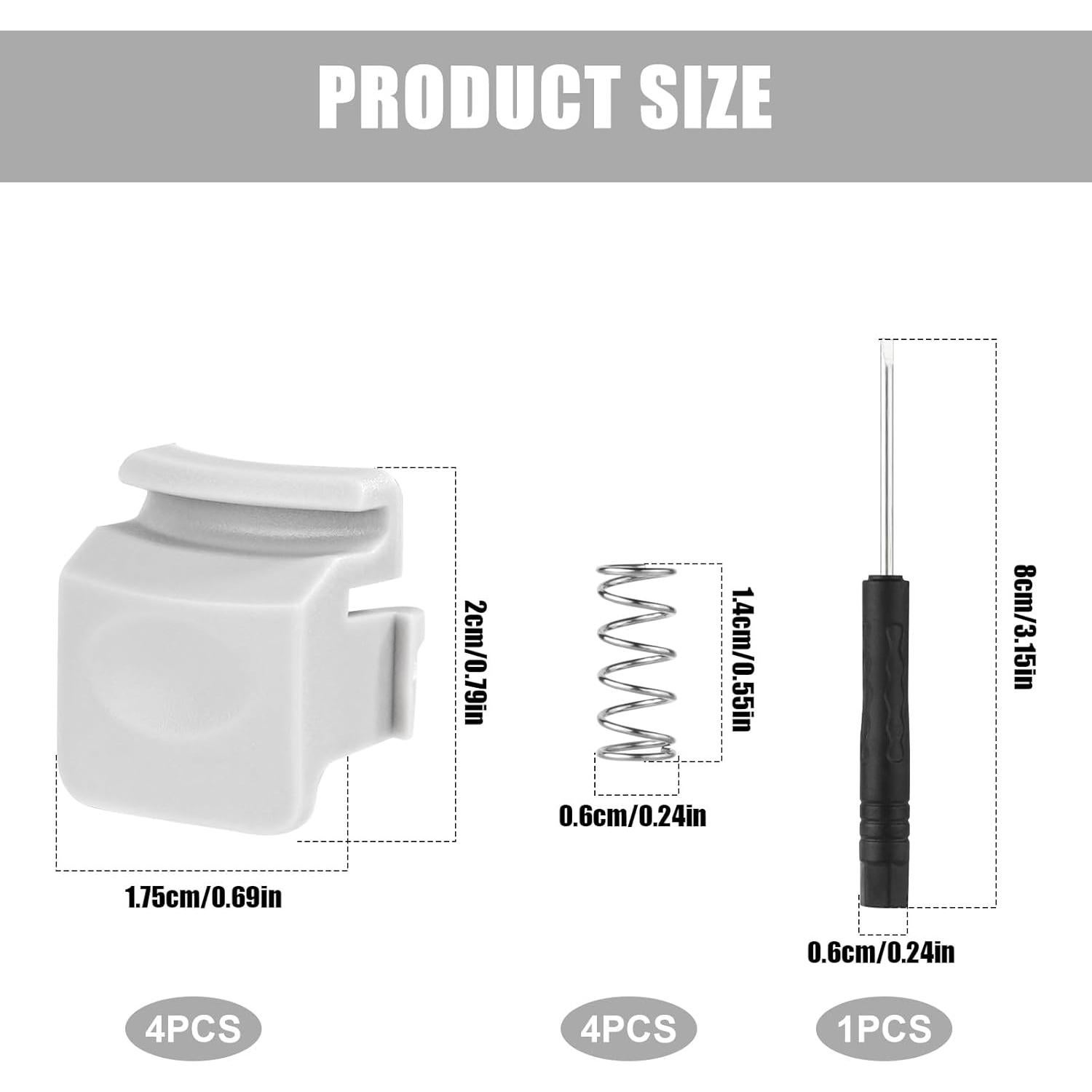 4 Piezas Botones Reemplazo Owala FreeSip 19-40oz Gris