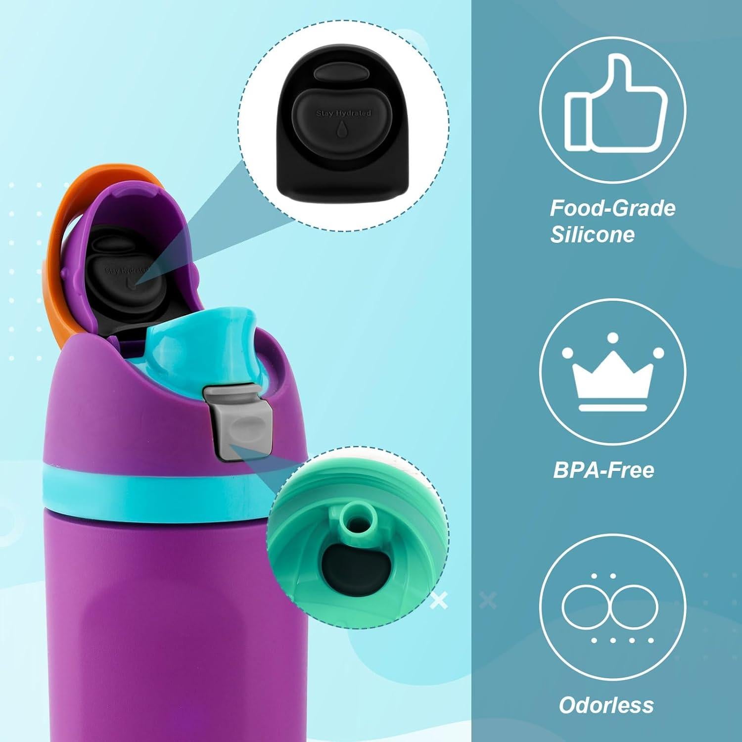 8 Tapones de Silicona para Botellas Owala FreeSip 24oz 32oz