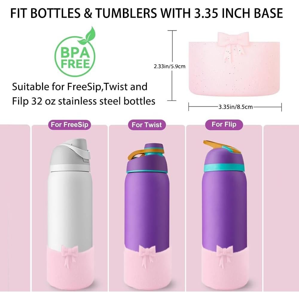 Botín de Silicona Rosa Brillante HIUSITY para Owala 32oz