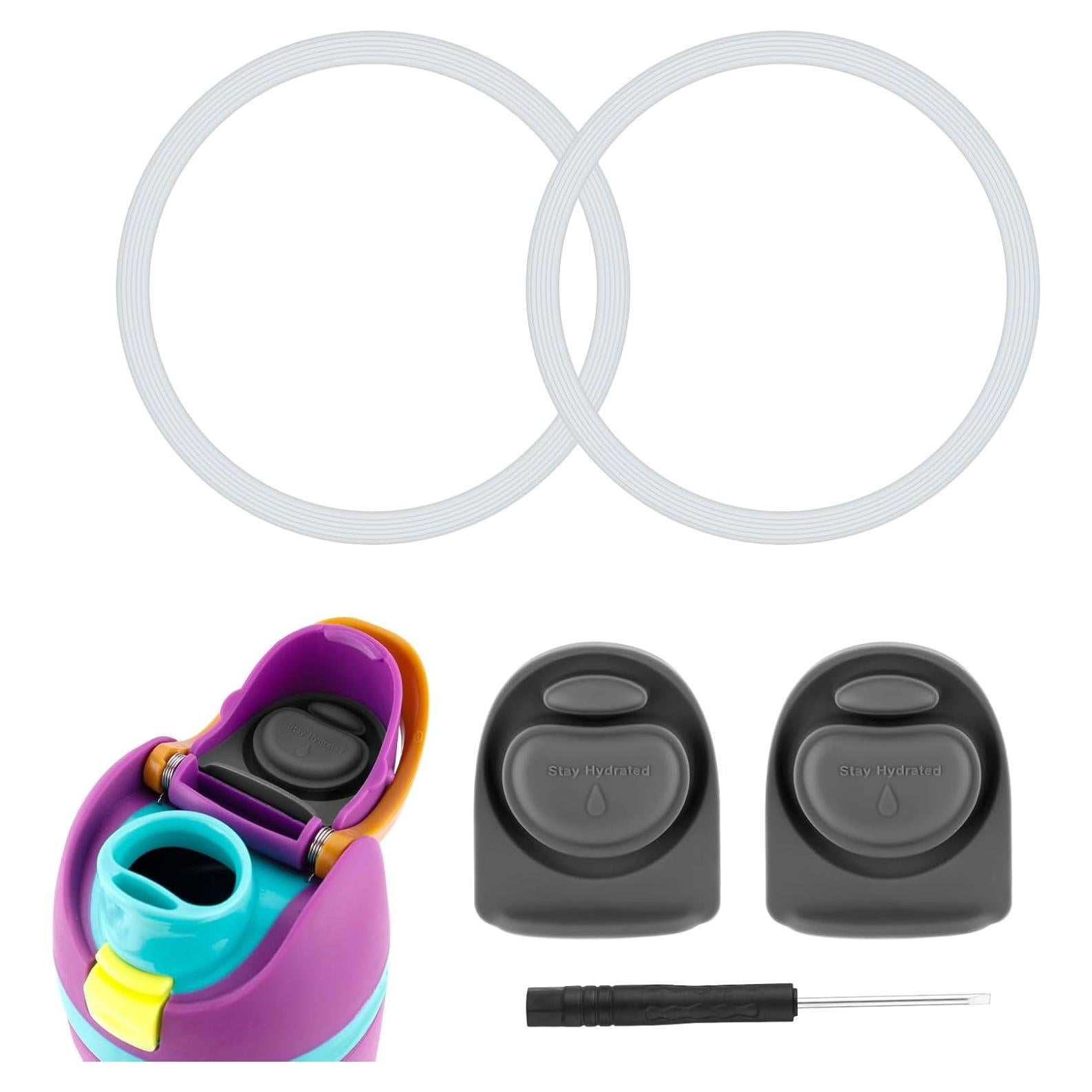 2 Tapones y 2 Anillos de Sello Gosknor para Botellas Owala