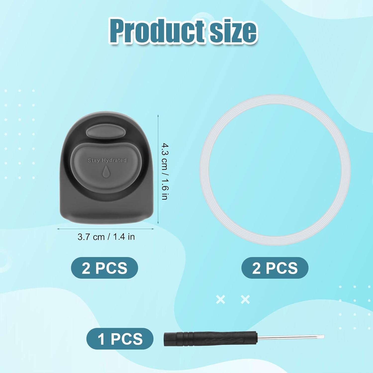 2 Tapones y 2 Anillos de Sello Gosknor para Botellas Owala