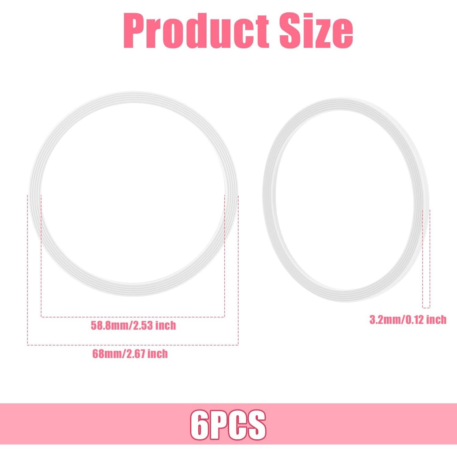 Juntas de Reemplazo Owala FreeSip 6 Piezas Silicona Transparente