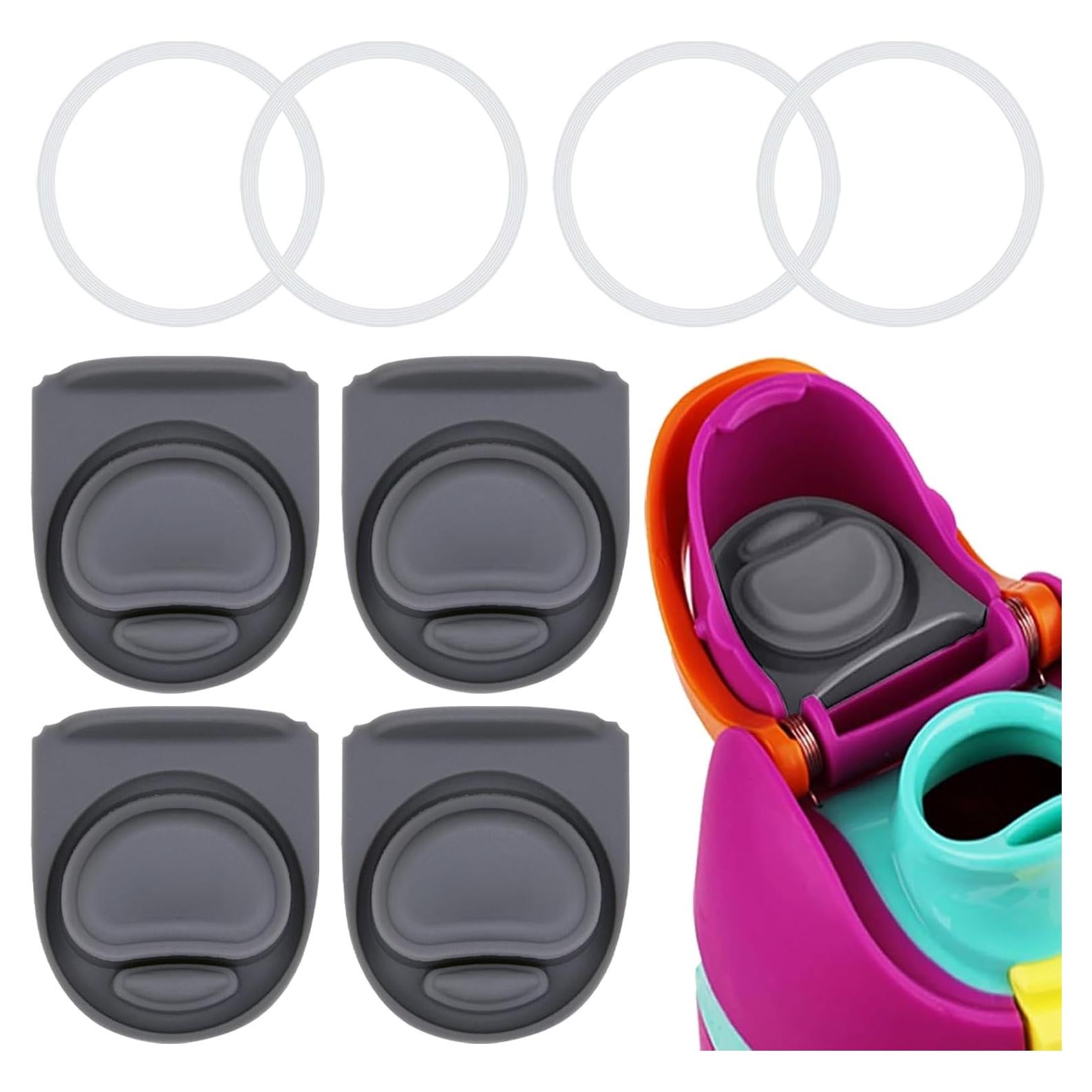 4 Tapones de Repuesto y Anillos Owala FreeSip 16-40oz Gris