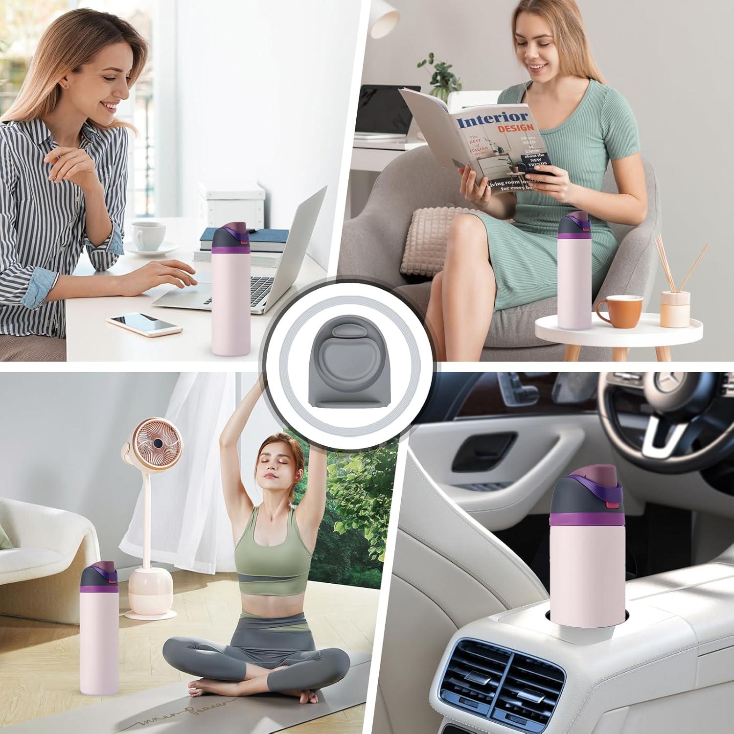 4 Tapones de Repuesto y Anillos Owala FreeSip 16-40oz Gris