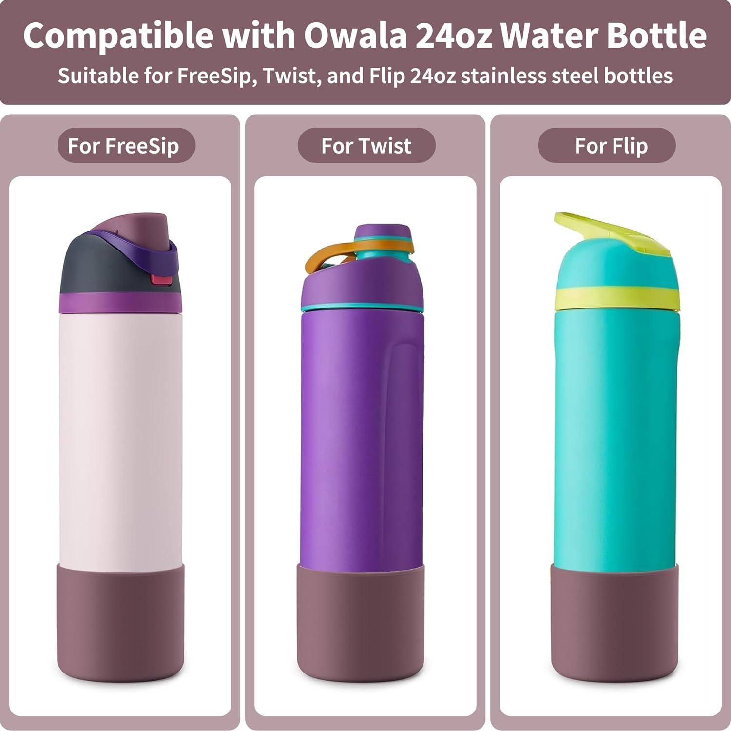 Funda Protectora de Silicona Owala 24 oz - Marrón Rojizo