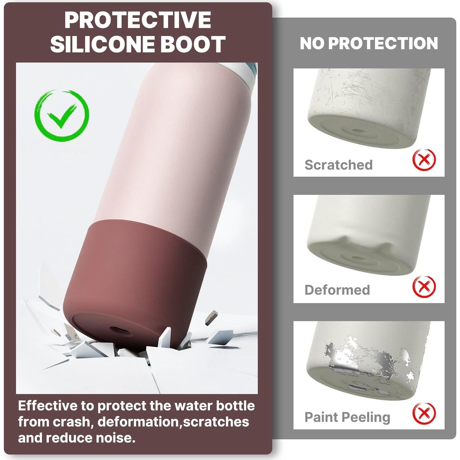 Funda Protectora de Silicona Owala 24 oz - Marrón Rojizo