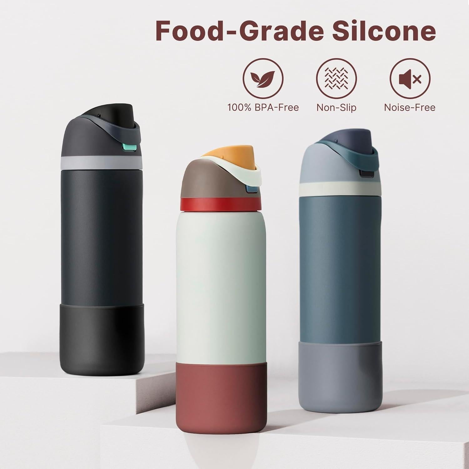 Funda Protectora de Silicona Owala 24 oz - Marrón Rojizo